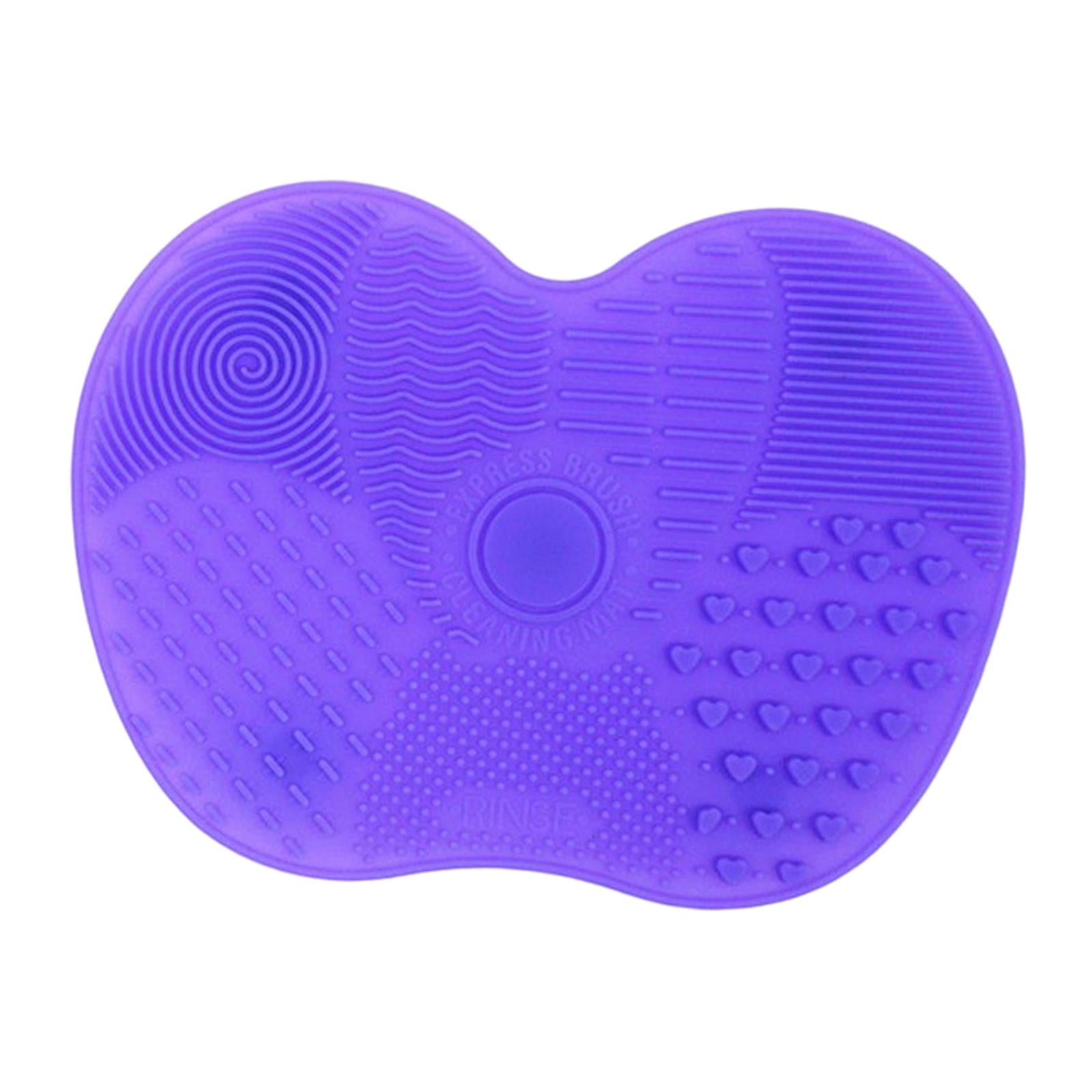 3xPortable Brush Cleaner Pad Foldable Professional Reusable Scrubber Mat Light Purple
