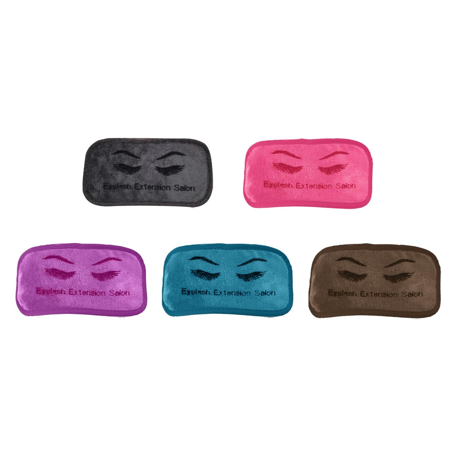 5xDurable Eyelash Extension Forehead Pad Microfiber Extension Holder Tray Soft Gray
