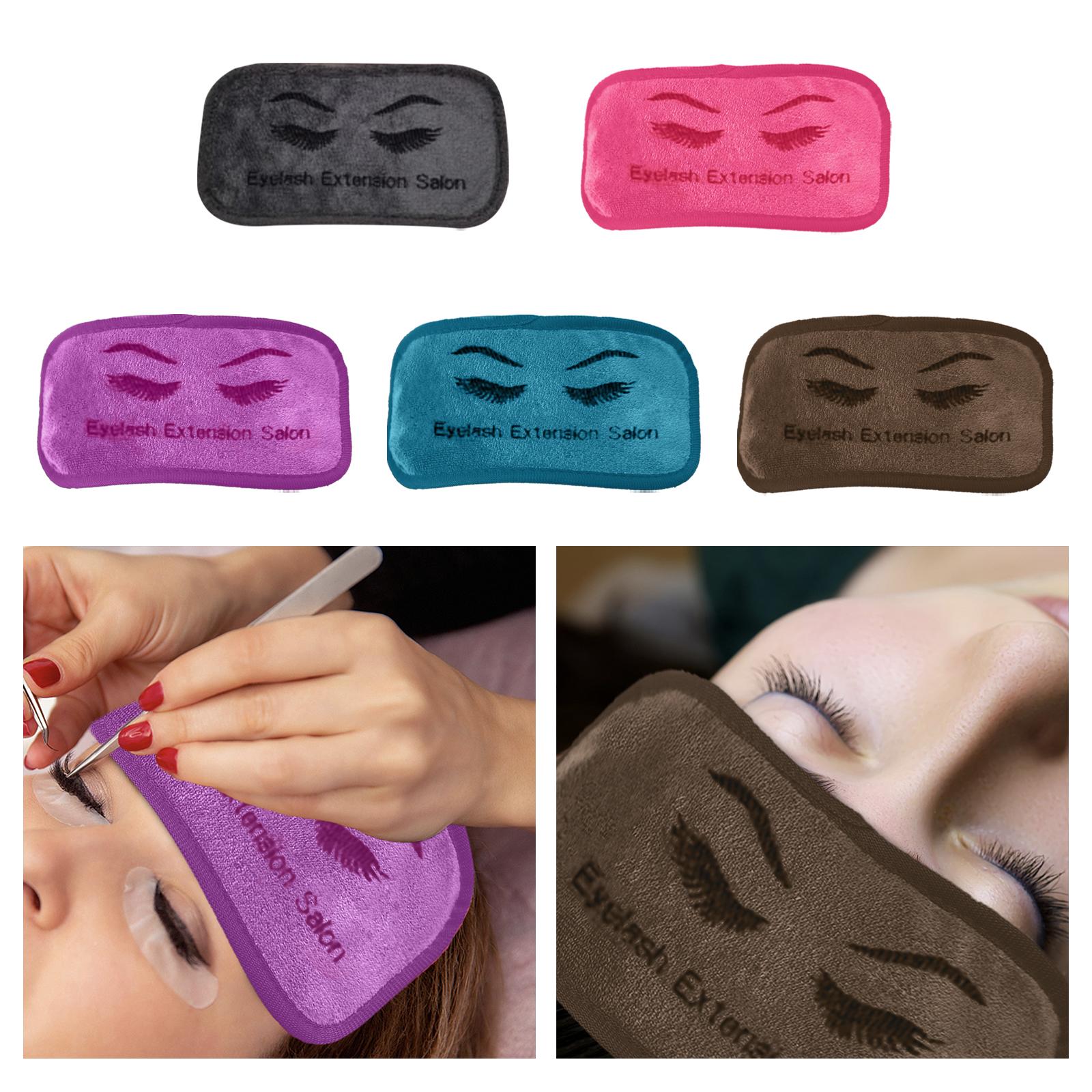 6xDurable Eyelash Extension Forehead Pad Microfiber Extension Holder Tray Soft Gray