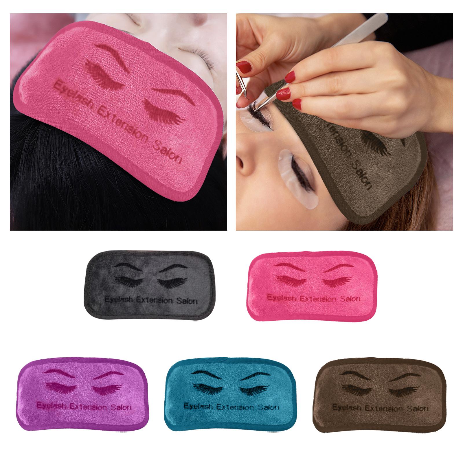 5xDurable Eyelash Extension Forehead Pad Microfiber Extension Holder Tray Soft Gray