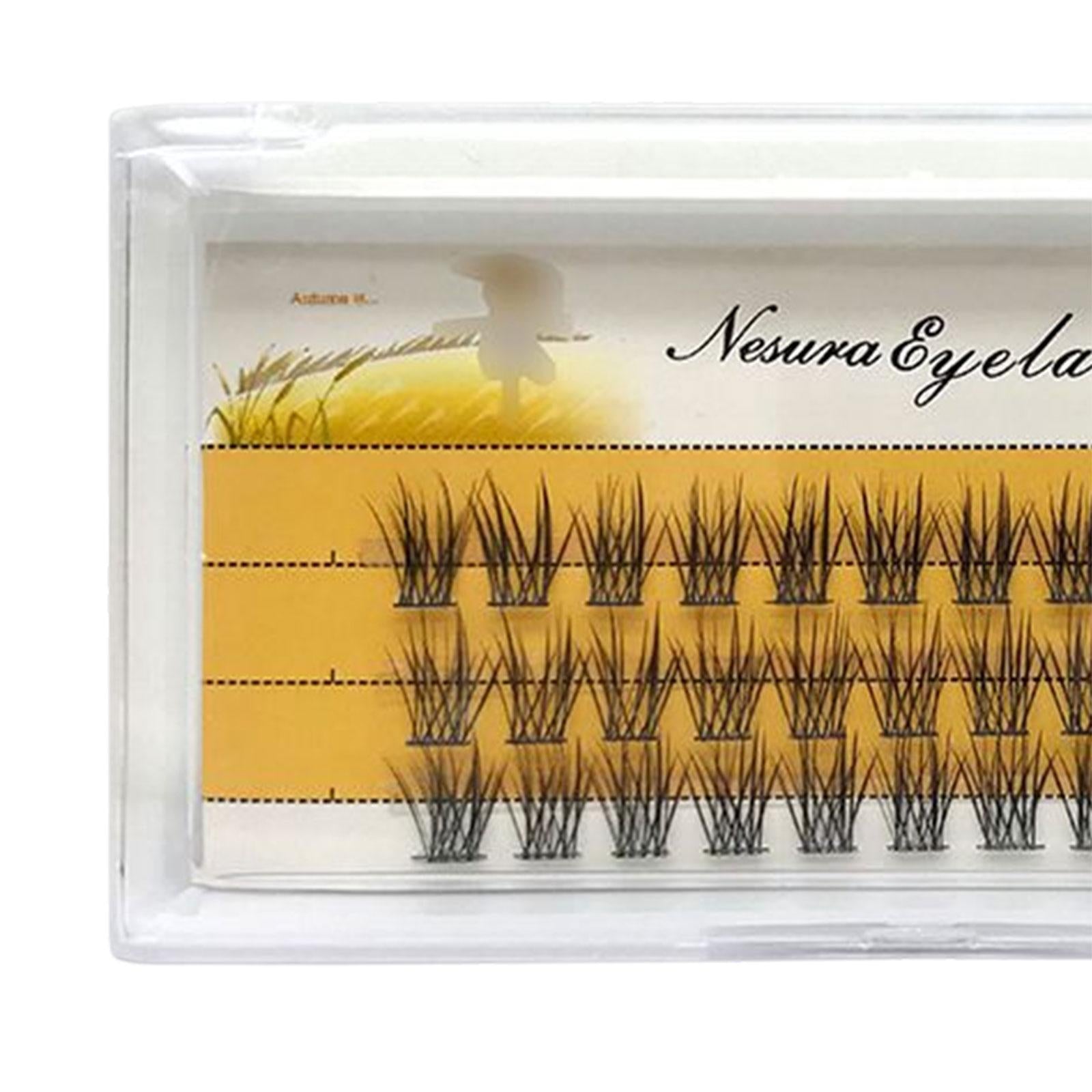 2xSegmented False Eyelashes Eyelash Extension Bunches Wispy Natural DIY Soft 12mm