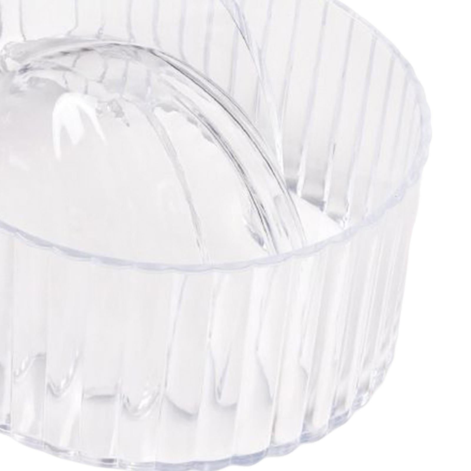 3xNail Soaking Bowl Nail Art Tool Manicure SPA Remover Acrylic for Home Salon Transparent