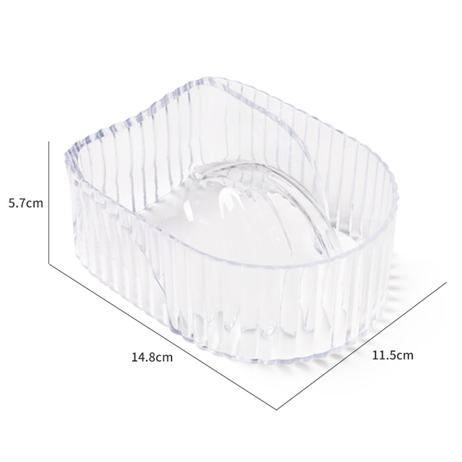 4xNail Soaking Bowl Nail Art Tool Manicure SPA Remover Acrylic for Home Salon Transparent
