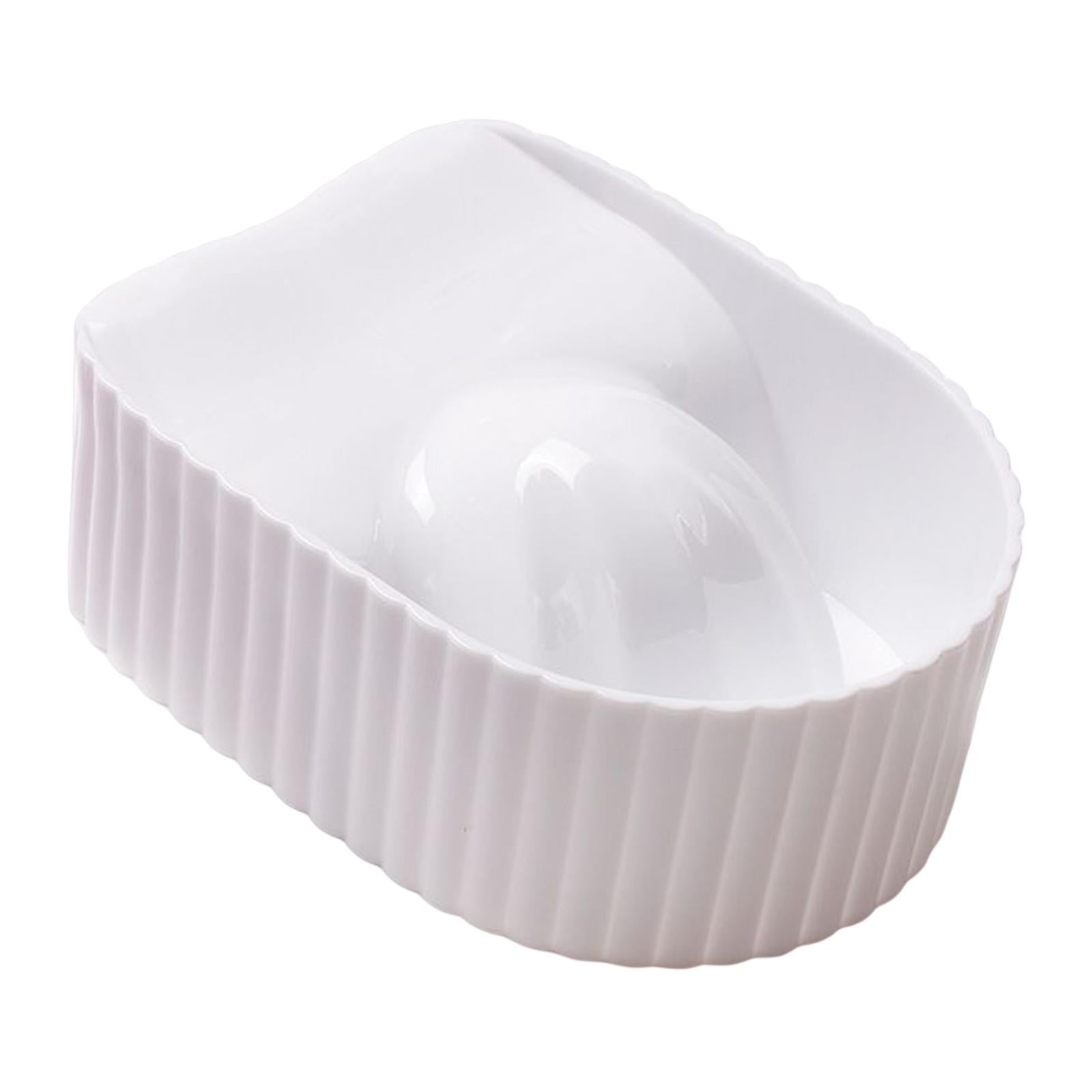 4xNail Soaking Bowl Nail Art Tool Manicure SPA Remover Acrylic for Home Salon White