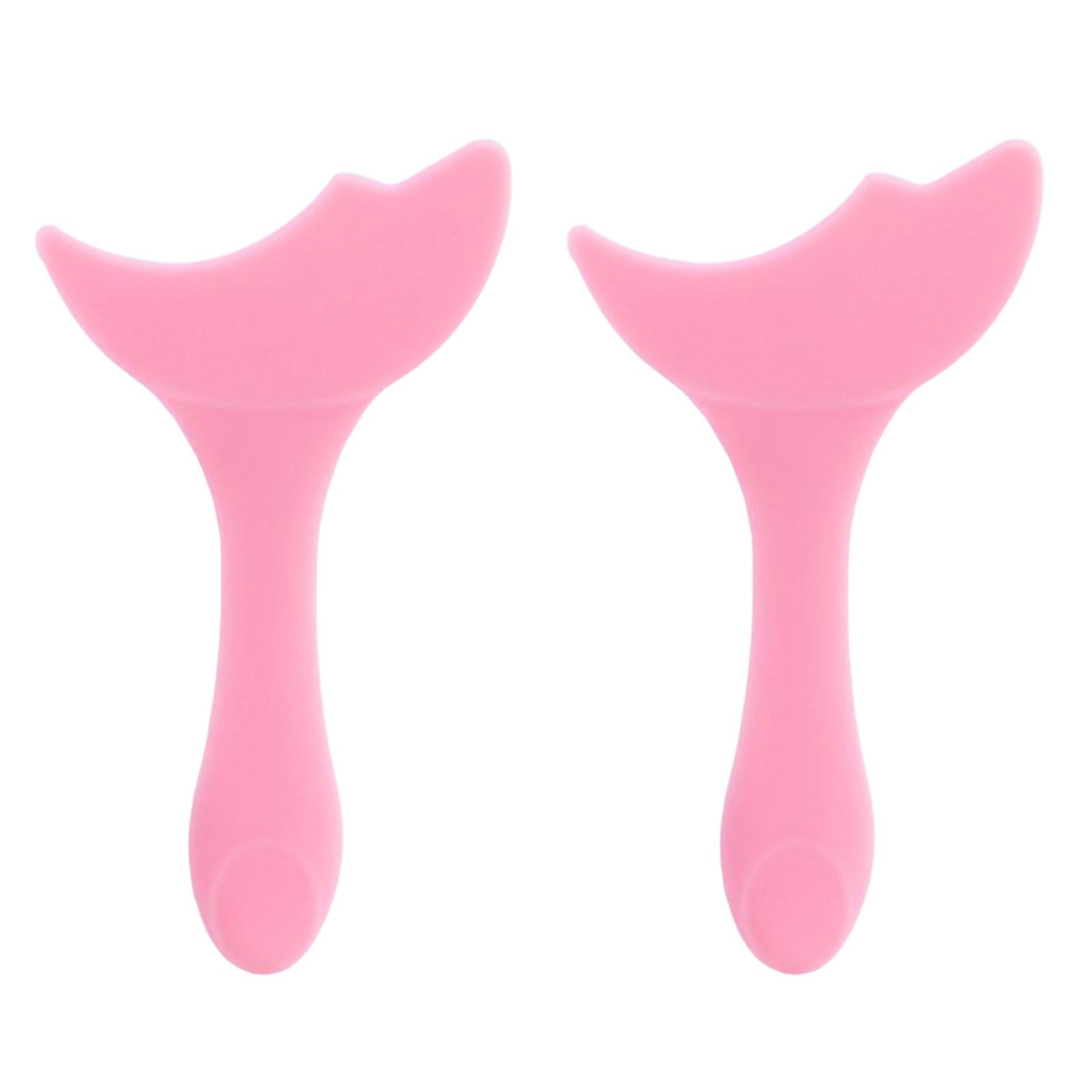 2xReusable Eyeliner Stencils Silicone Template Assistant Helper Washable pink 2pcs