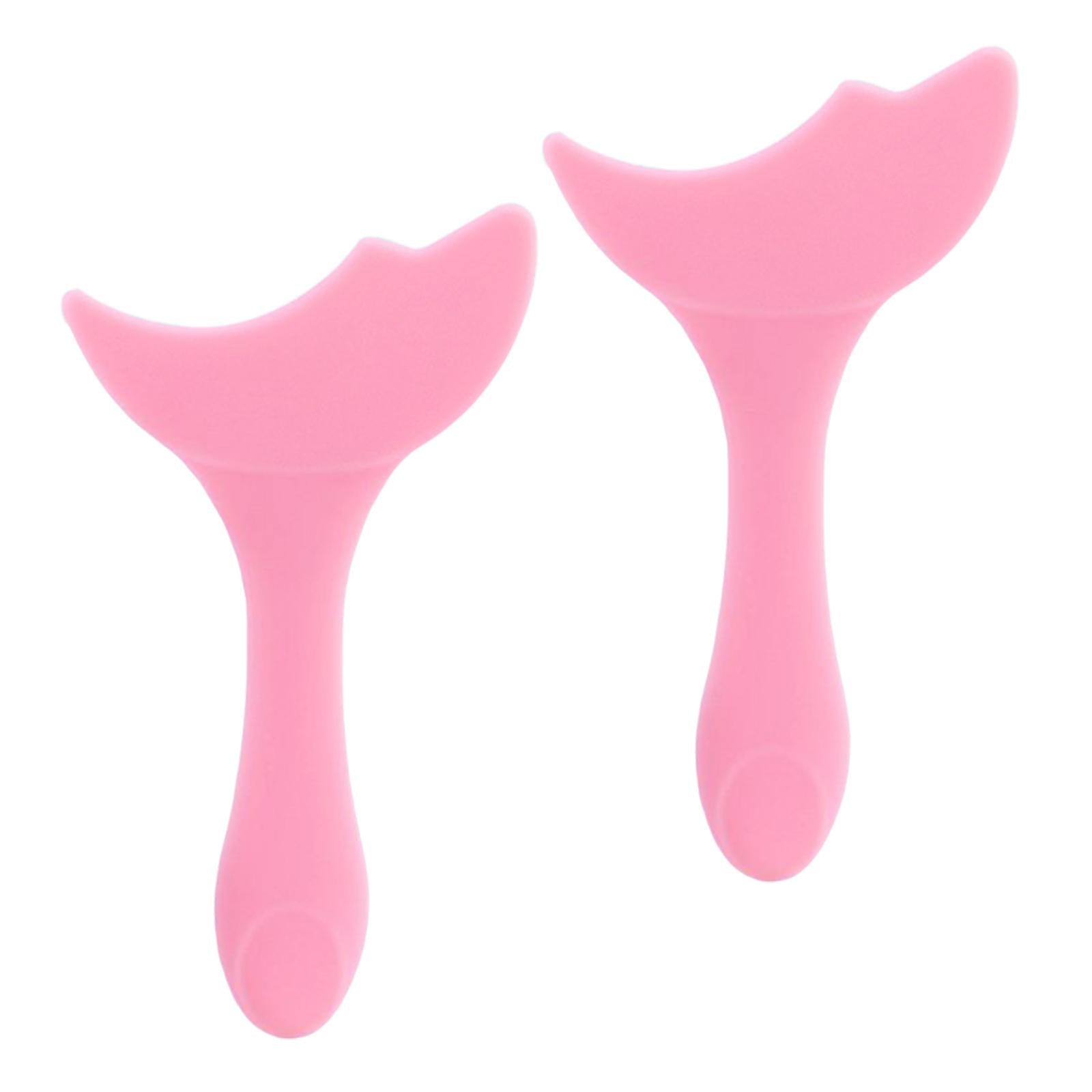 4xReusable Eyeliner Stencils Silicone Template Assistant Helper Washable pink 2pcs