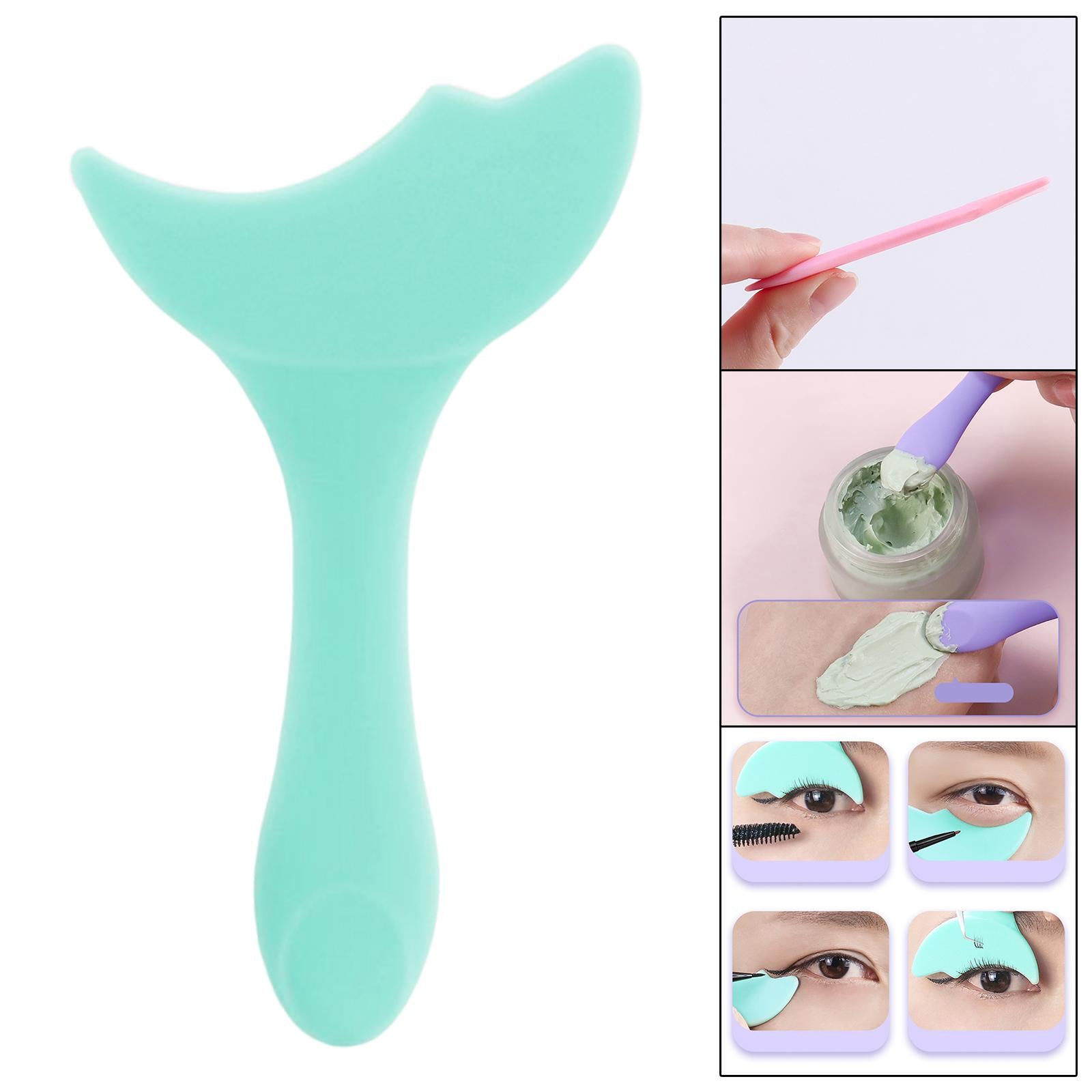 2xReusable Eyeliner Stencils Silicone Template Assistant Helper Washable green 1pc