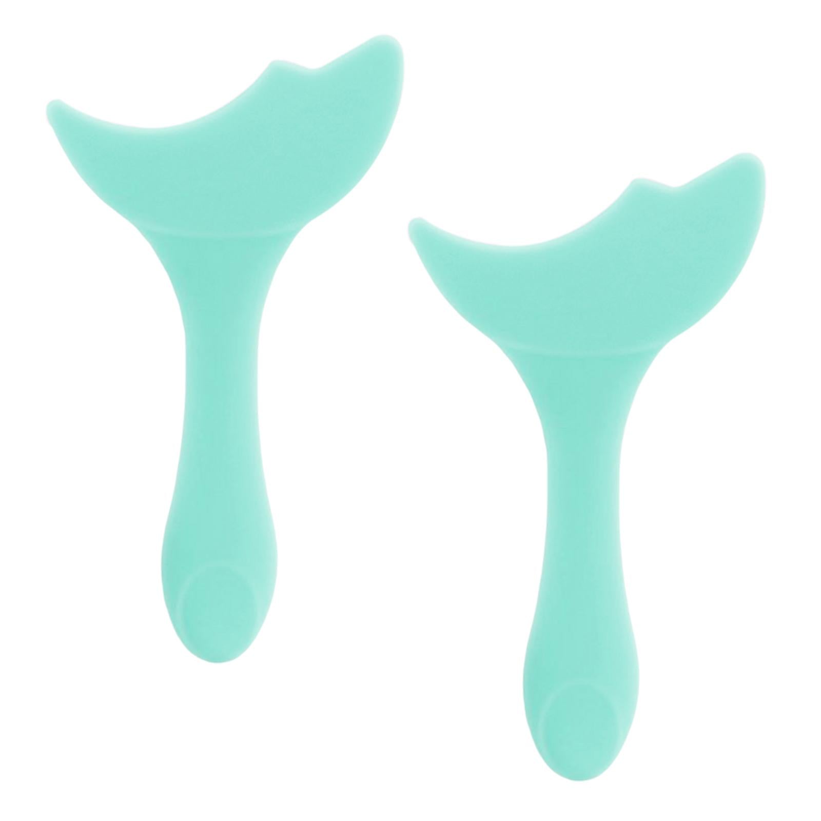 4xReusable Eyeliner Stencils Silicone Template Assistant Helper Washable green 2pcs