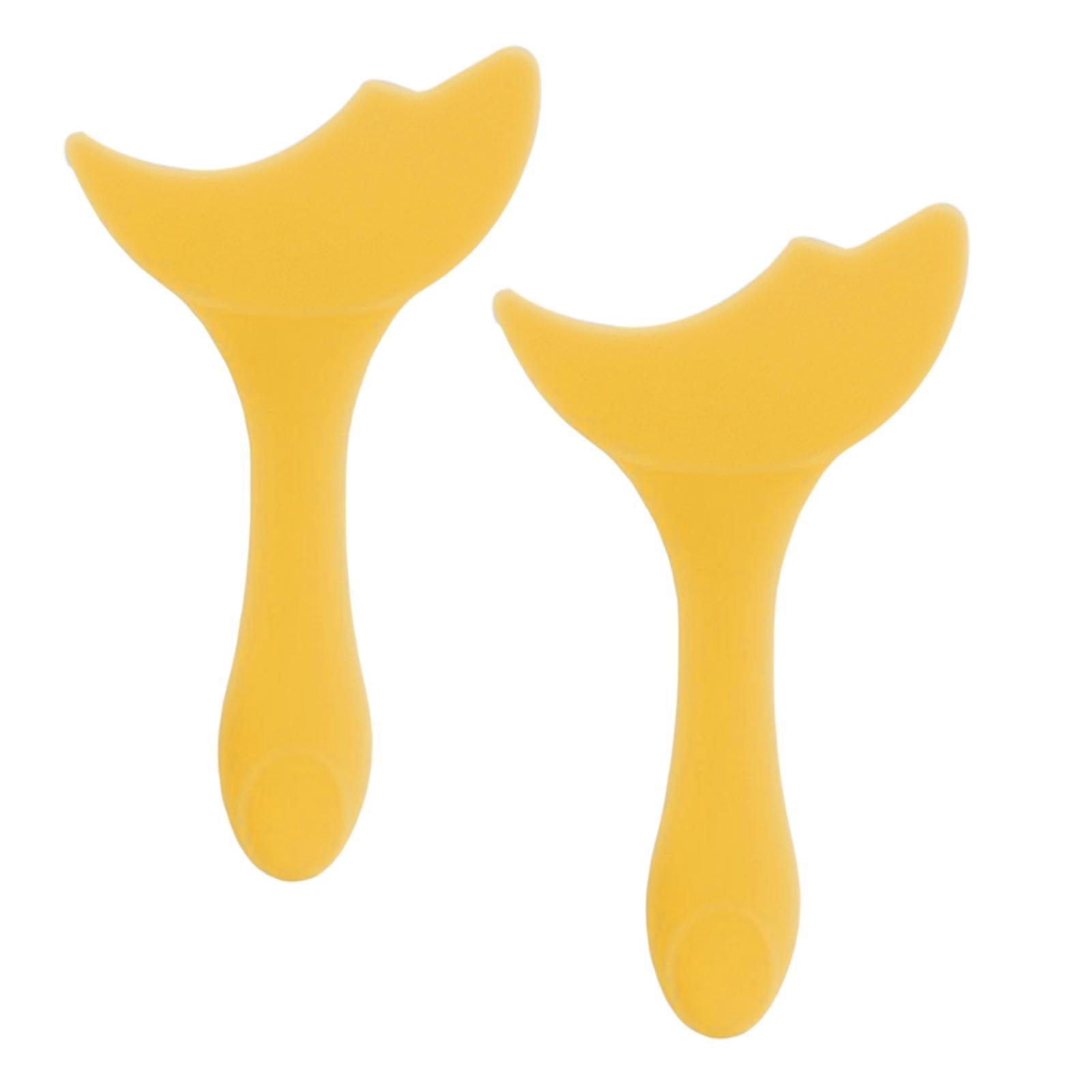 4xReusable Eyeliner Stencils Silicone Template Assistant Helper Washable yellow 2pcs