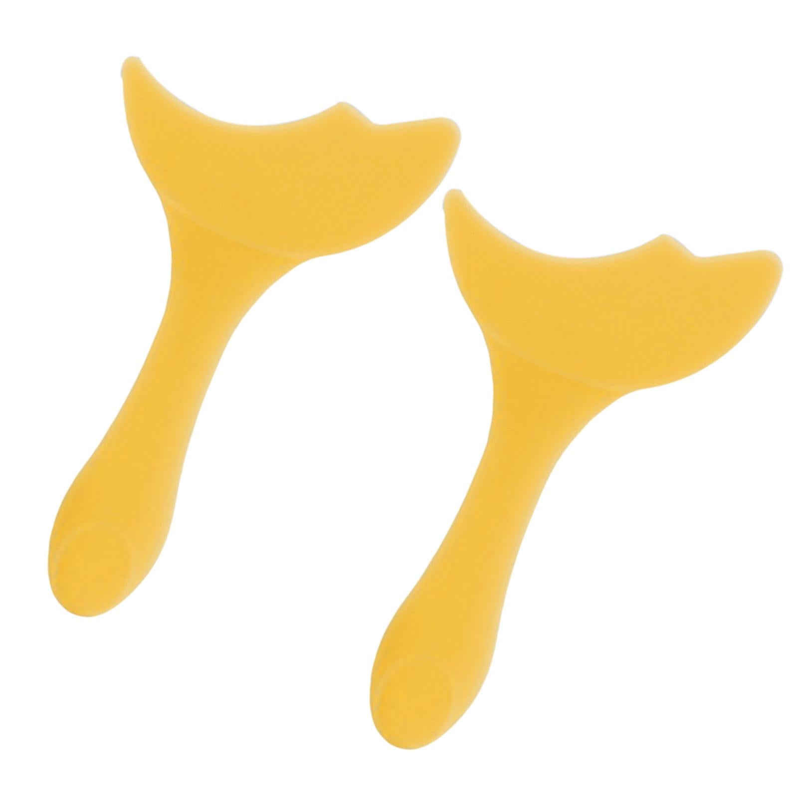 2xReusable Eyeliner Stencils Silicone Template Assistant Helper Washable yellow 2pcs