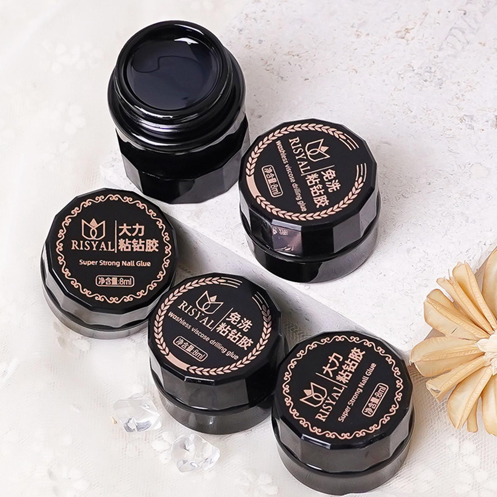 2xNail Rhinestone Glue Nail Glue Gel for Nail Decorations Nail Art Clear Super Strong