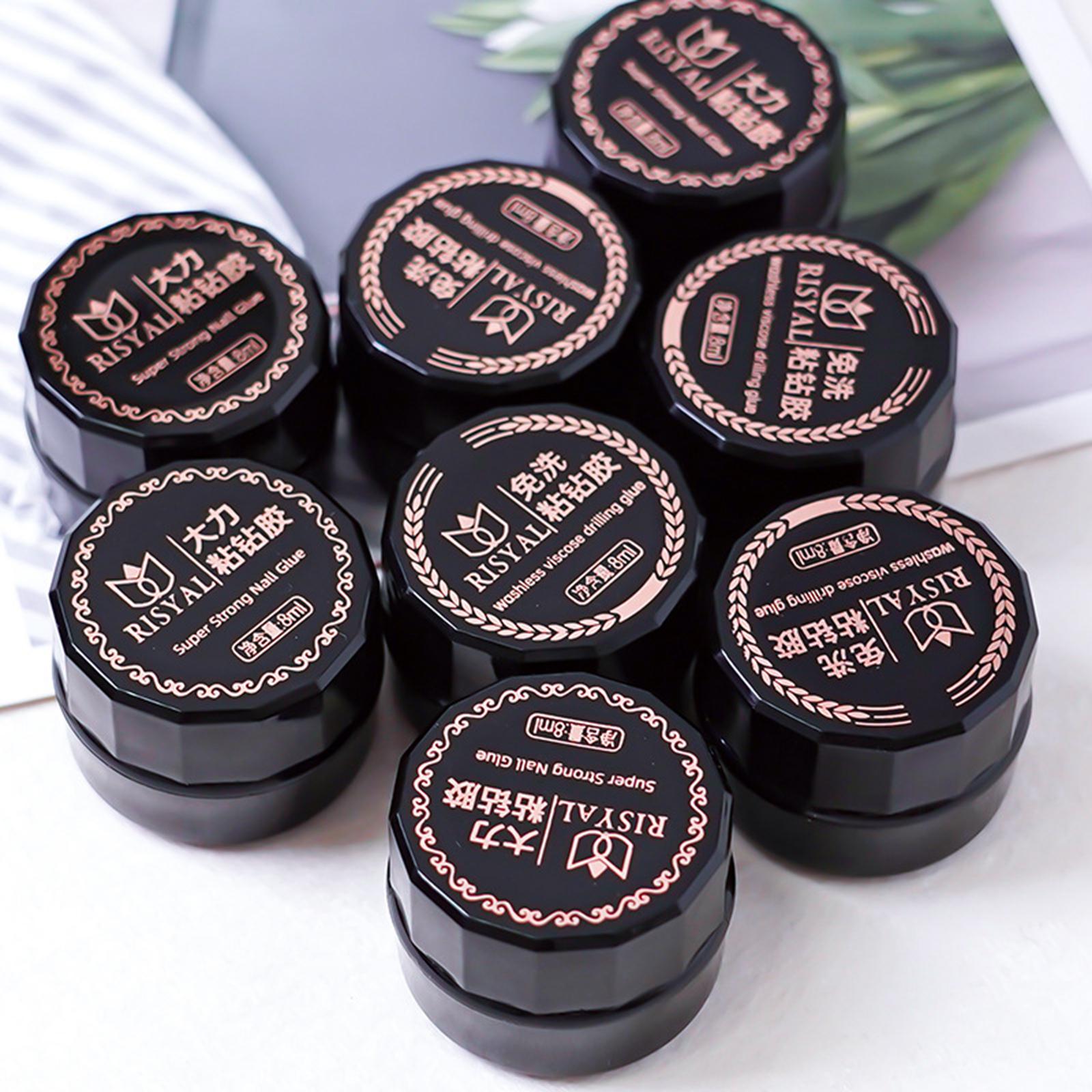 3xNail Rhinestone Glue Nail Glue Gel for Nail Decorations Nail Art Clear Super Strong