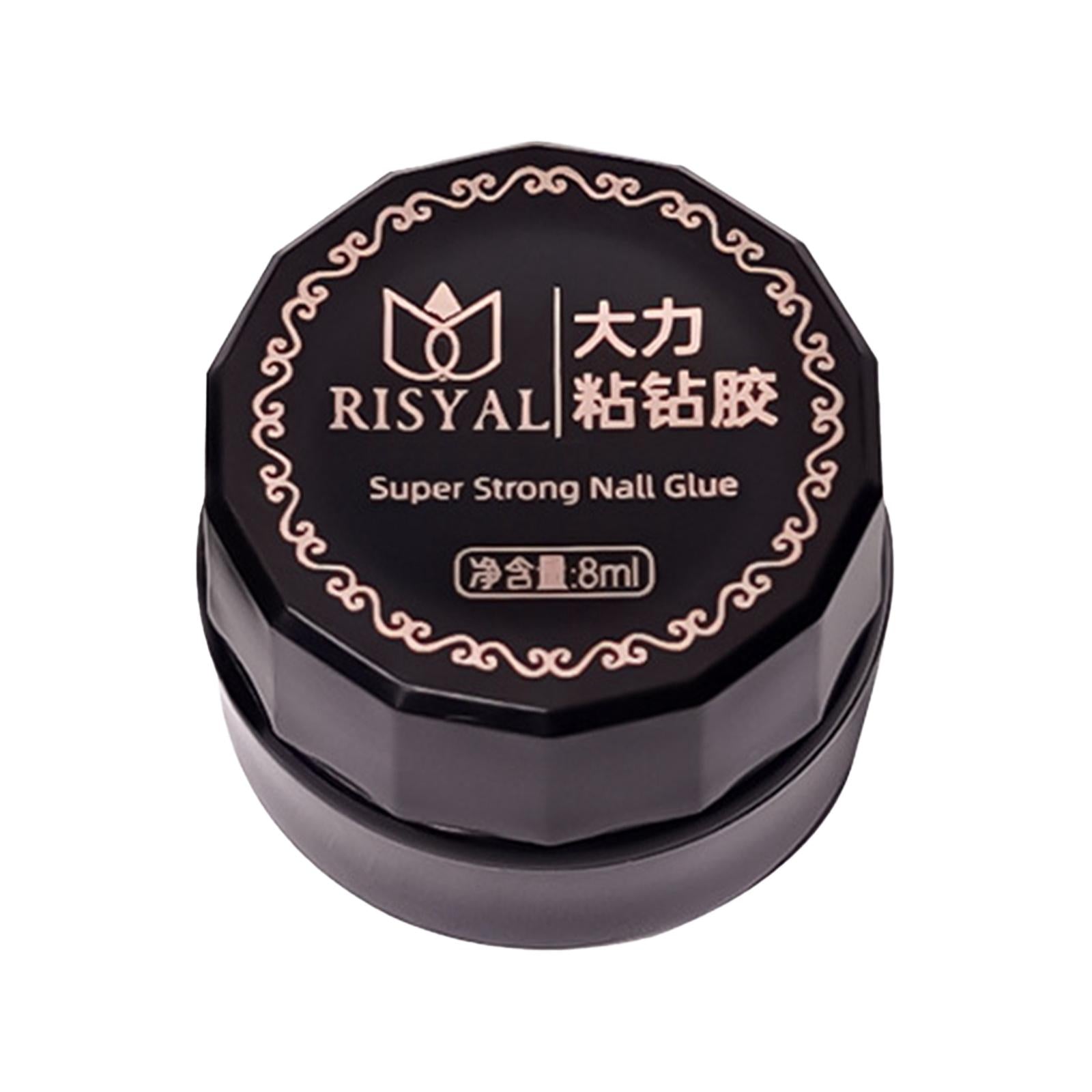 4xNail Rhinestone Glue Nail Glue Gel for Nail Decorations Nail Art Clear Super Strong