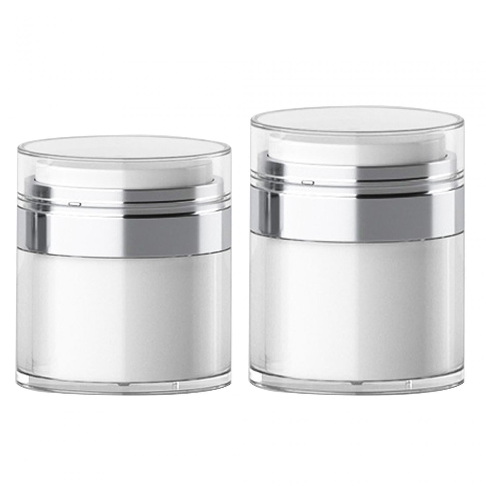4xAirless Pump Jar Leakproof Portable Vacuum Press Face Cream Jar for Lotions 15ml