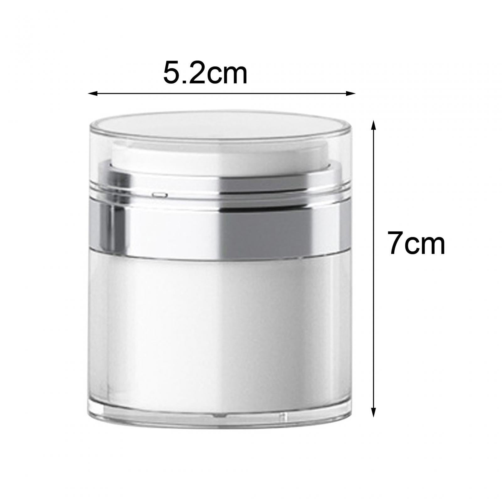 2xAirless Pump Jar Leakproof Portable Vacuum Press Face Cream Jar for Lotions 30ml