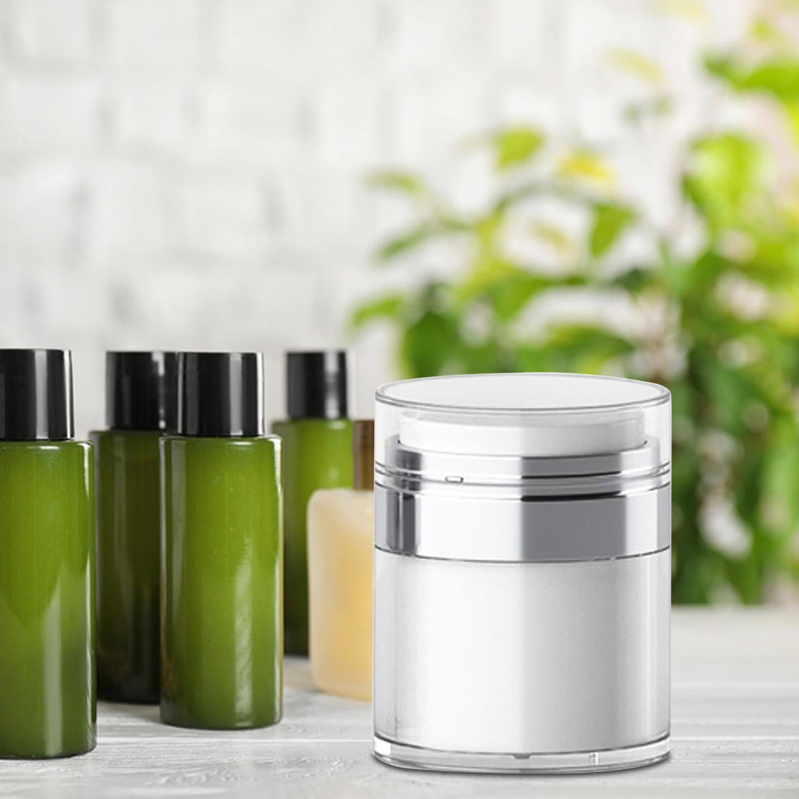 2xAirless Pump Jar Leakproof Portable Vacuum Press Face Cream Jar for Lotions 30ml