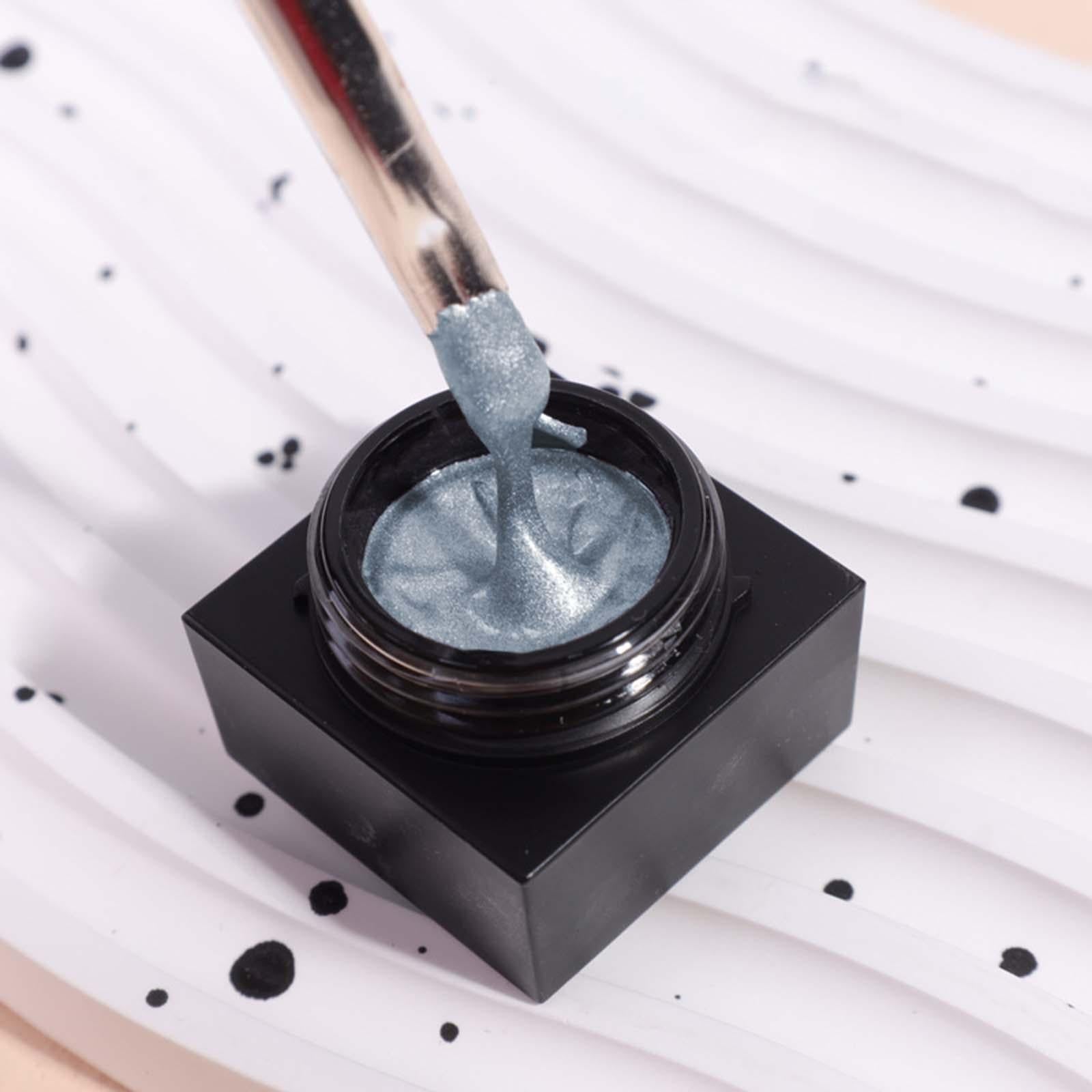 3xGypsum Gel Nail Art Painting Drawing Polish 3D Metallic Nail Art Gel Polish Blue 