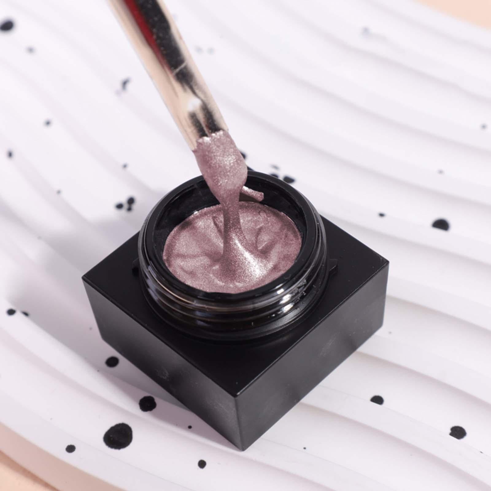 3xGypsum Gel Nail Art Painting Drawing Polish 3D Metallic Nail Art Gel Polish Pink