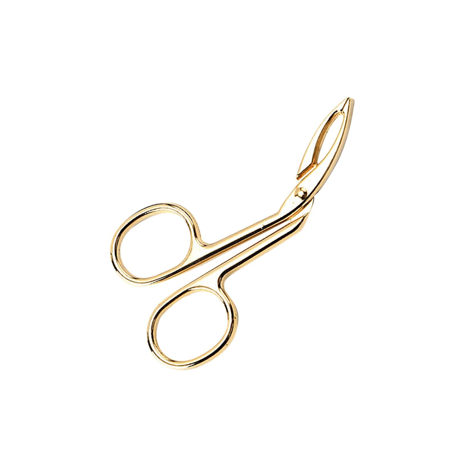 2xEyebrow Tweezers Scissors Handle Comfortable Grip Flat Tip Tweezers Trimming Aureate