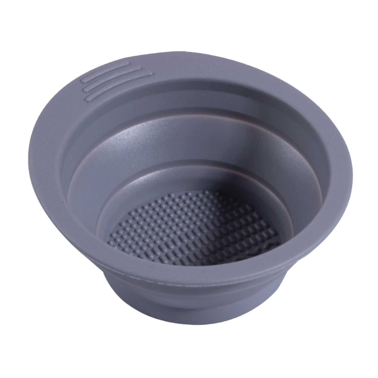 2xFolding Silicone Makeup Brush Cleaning Mat Washing Bowl Professional Tool Gray