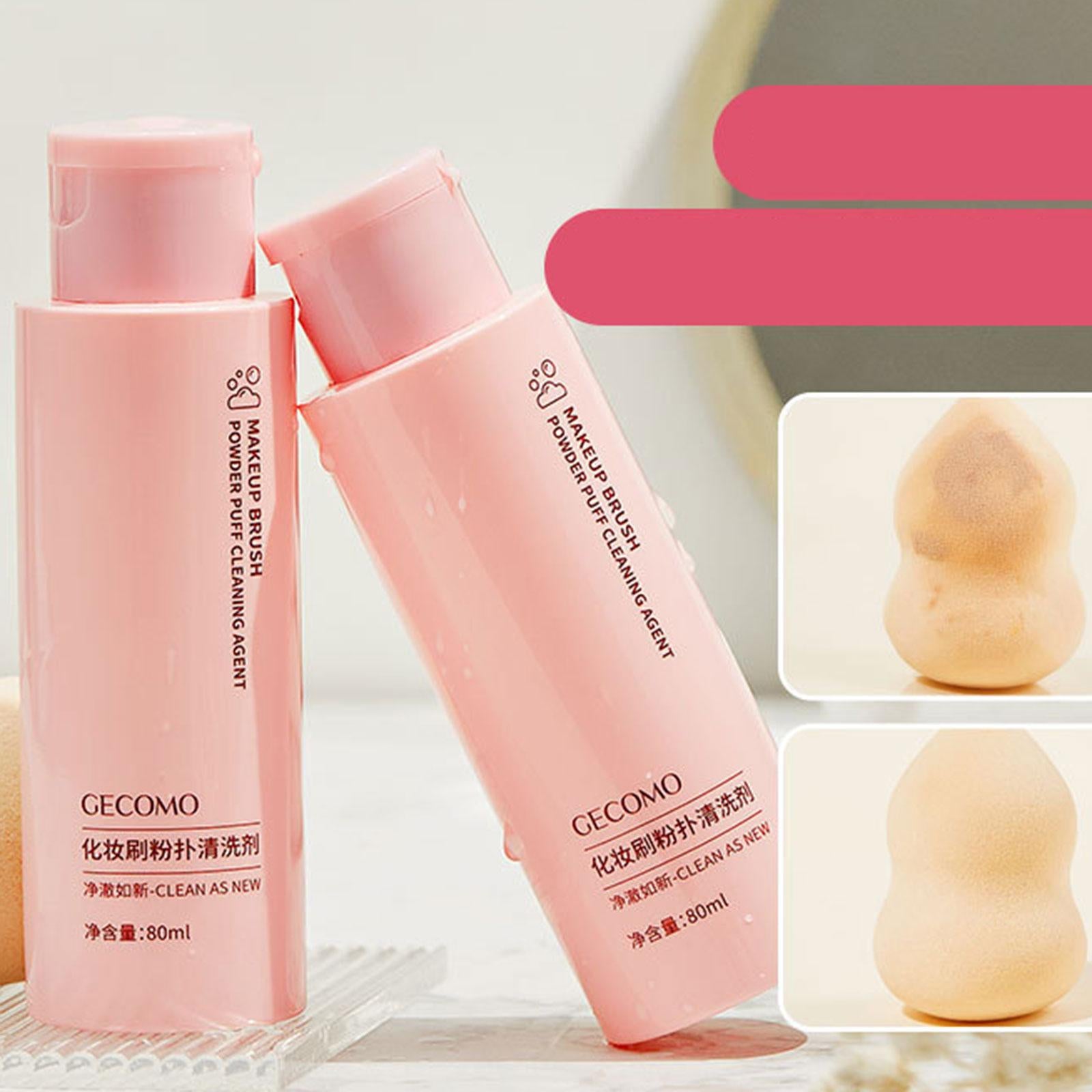 2xMakeup Brush Cleaner Cleaning Shampoo 80ml Make up Brush Cleanser for Travel