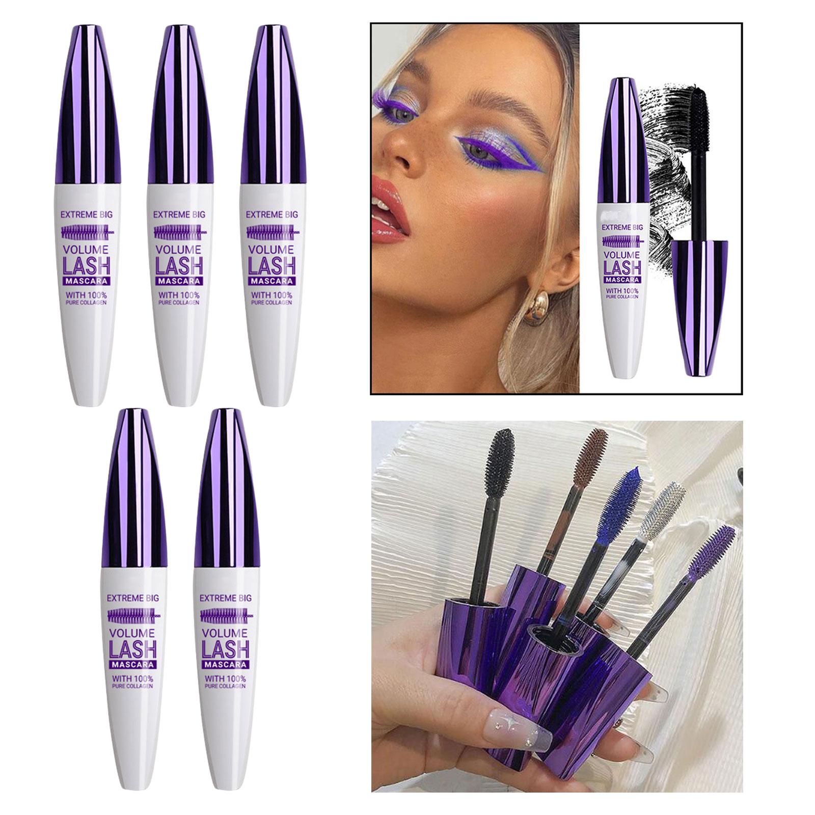 3x5D Silk Fiber Lash Mascara Lengthening Thickening Waterproof Eyelash Mascara Black 