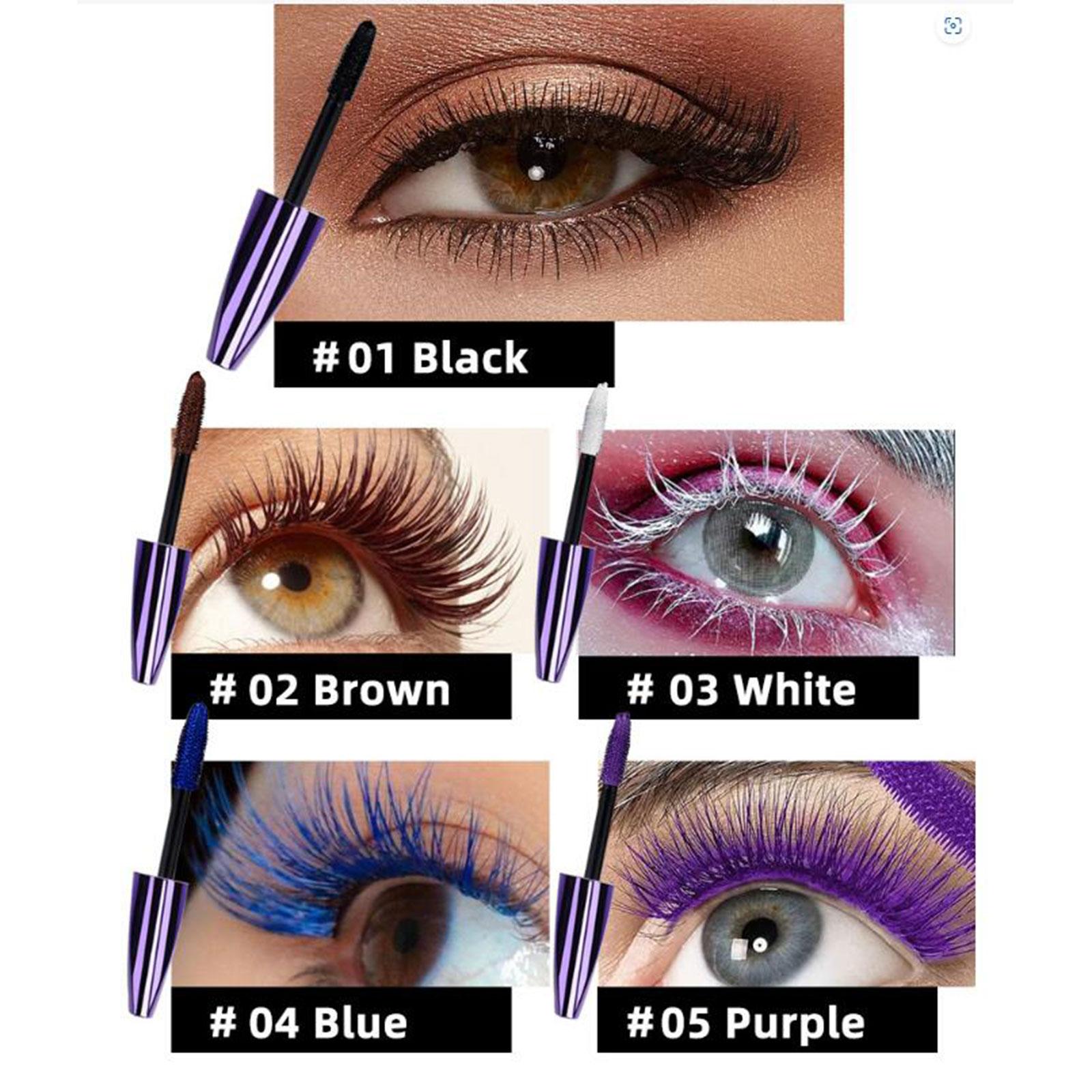 4x5D Silk Fiber Lash Mascara Lengthening Thickening Waterproof Eyelash Mascara Blue