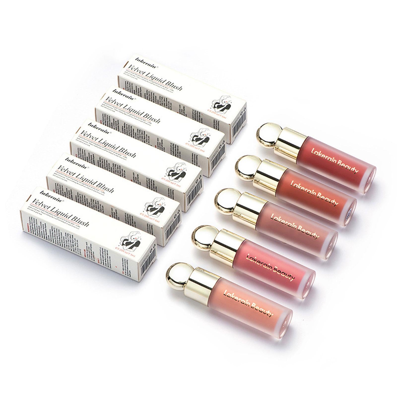 2xLiquid Blusher Highly Pigmented Women Light Texture Makeup Blush for Cosplay Style C