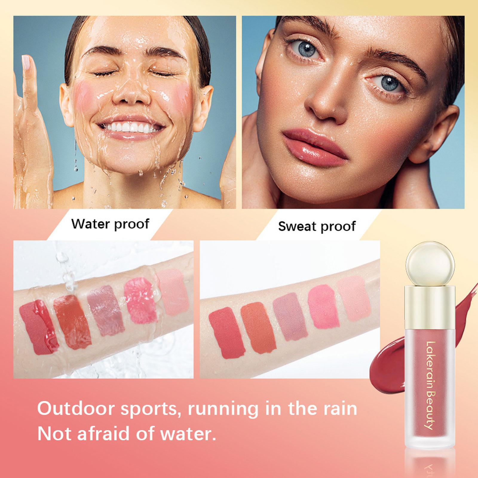 4xLiquid Blusher Highly Pigmented Women Light Texture Makeup Blush for Cosplay Style E