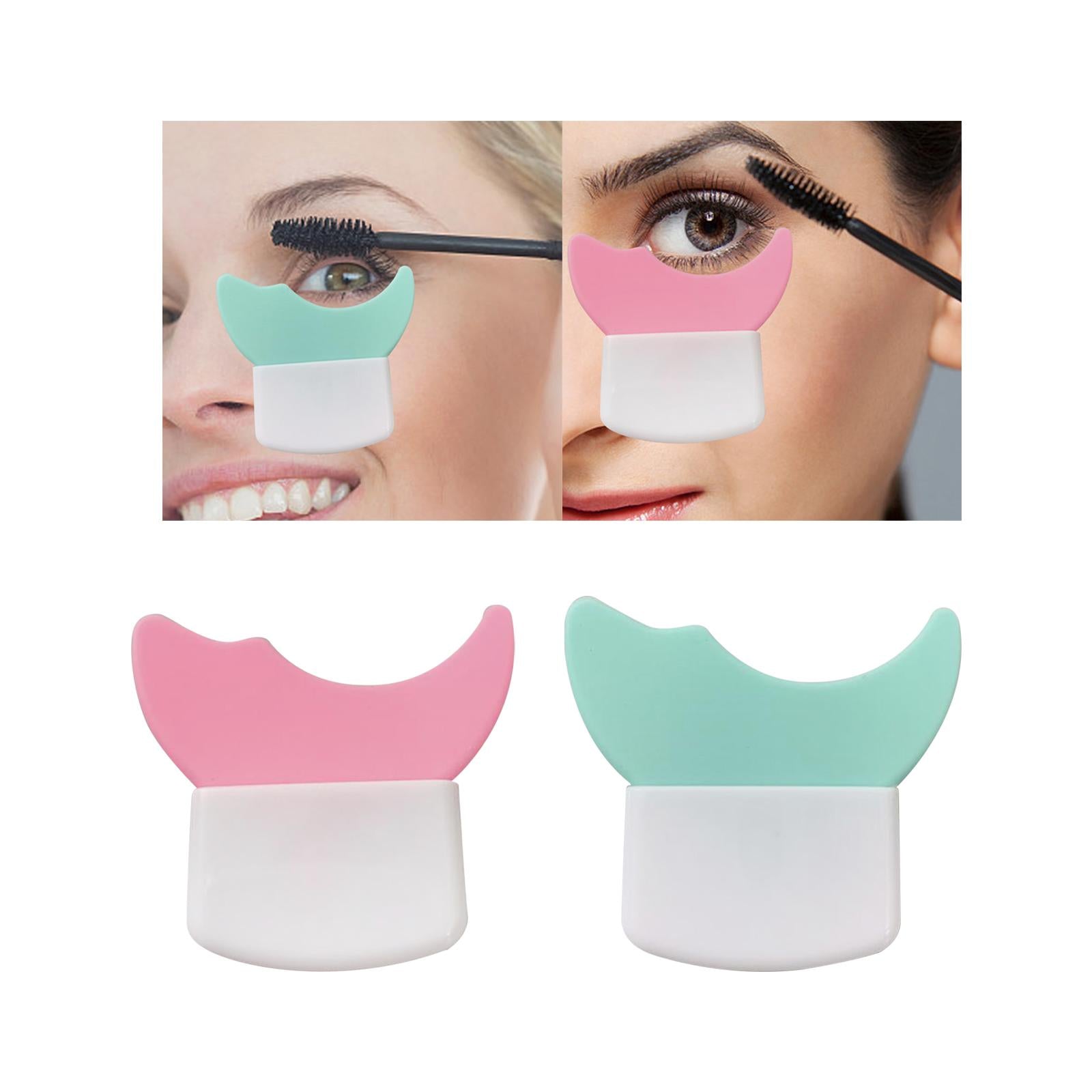 6xEyeliner Stencil Eyeshadow Stencil Eyeshadow Applicators Plate Eyelash Guard Pink