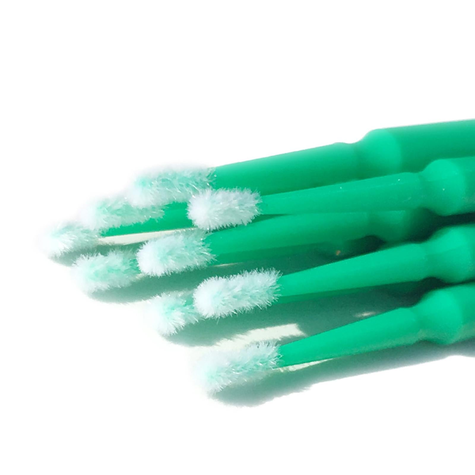 3x100 Pieces Micro Applicator Brushes for Eyelashes Mascara Makeup Application Green Medium