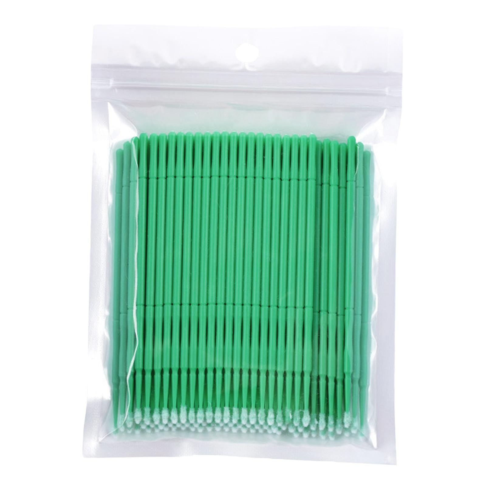 4x100 Pieces Micro Applicator Brushes for Eyelashes Mascara Makeup Application Green Medium