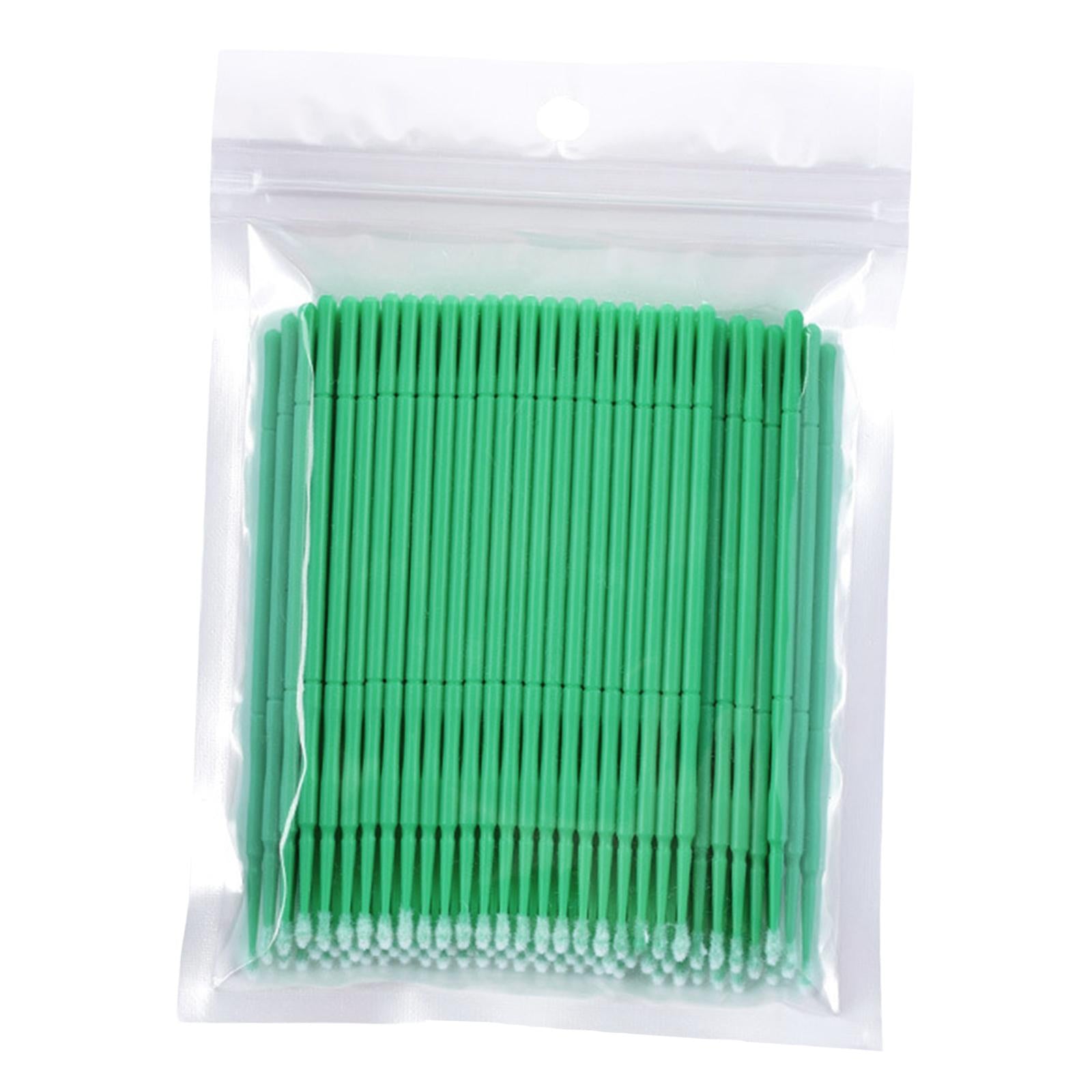 3x100 Pieces Micro Applicator Brushes for Eyelashes Mascara Makeup Application Green Medium