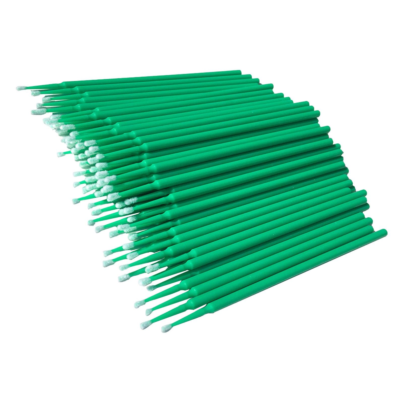 4x100 Pieces Micro Applicator Brushes for Eyelashes Mascara Makeup Application Green Medium