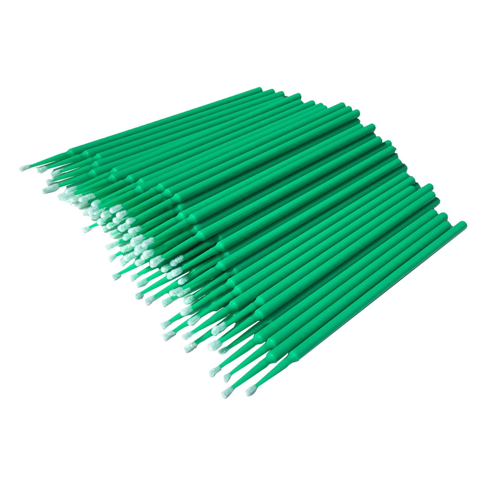 4x100 Pieces Micro Applicator Brushes for Eyelashes Mascara Makeup Application Green Medium