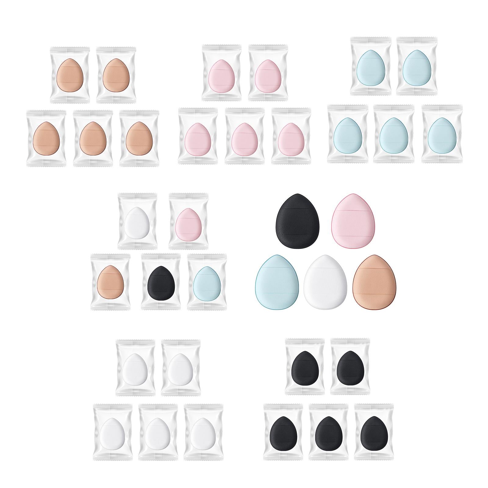 3x5x Finger Powder Puff Mini Makeup Puff for Repair Cream Concealer Eye Shadow Random With Bag