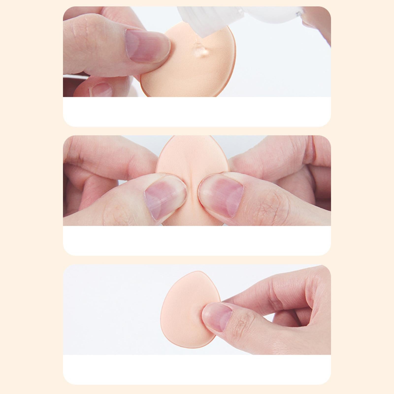 4x5x Finger Powder Puff Mini Makeup Puff for Repair Cream Concealer Eye Shadow Pink