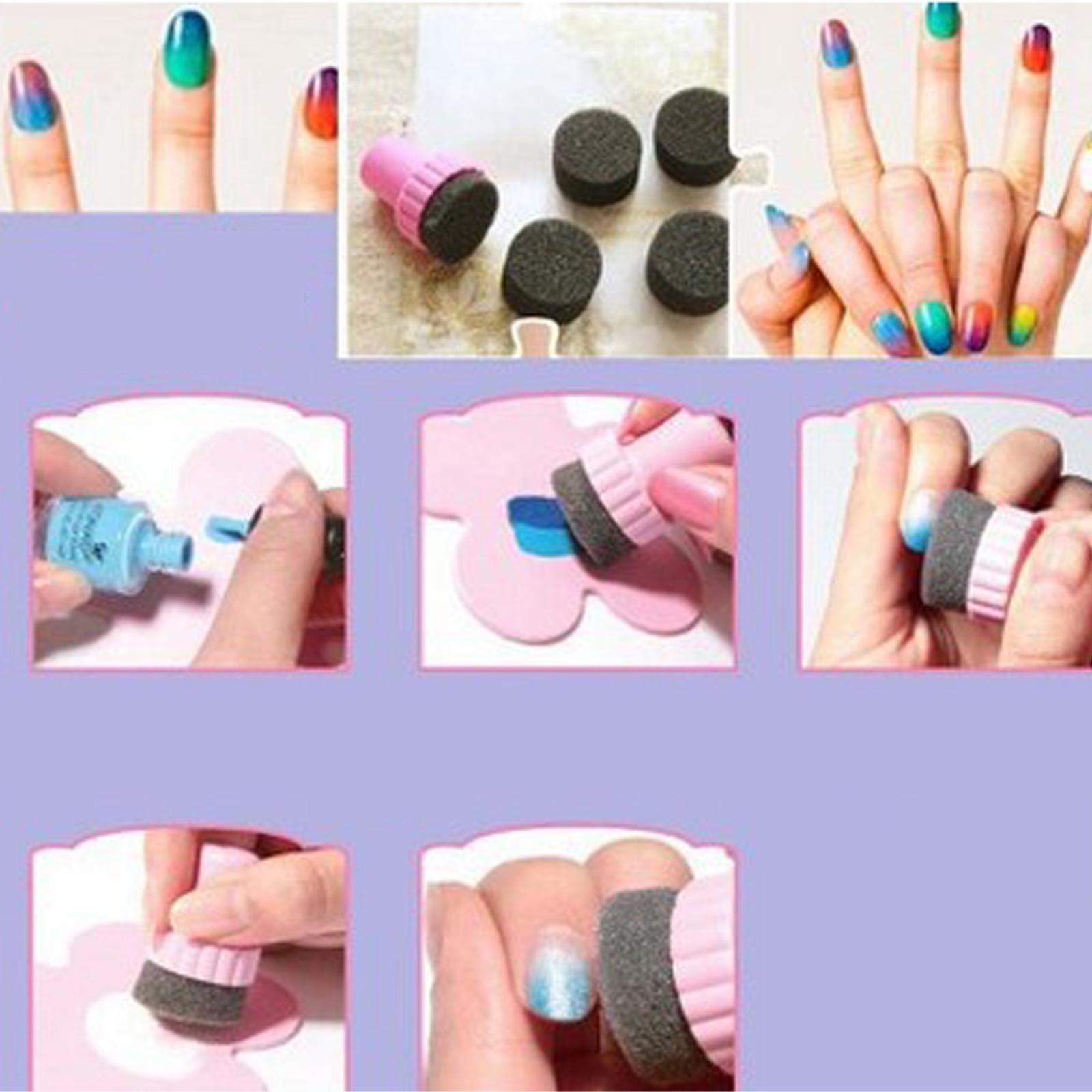 3x5 Pieces Nail Art Soft Sponges Mini Stamping Manicure Sponges for Salon