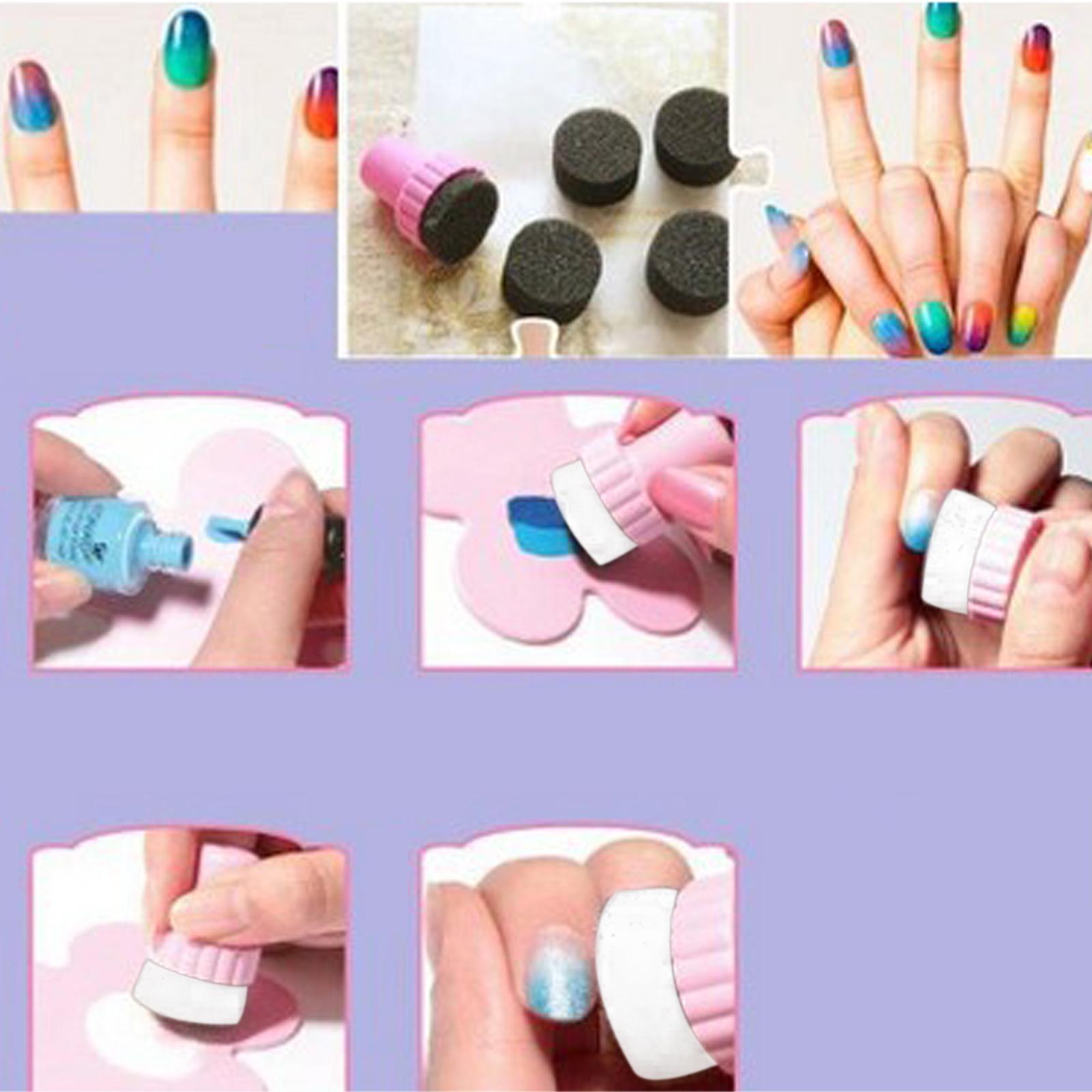3x5 Pieces Nail Art Soft Sponges Mini Stamping Manicure Sponges for Salon