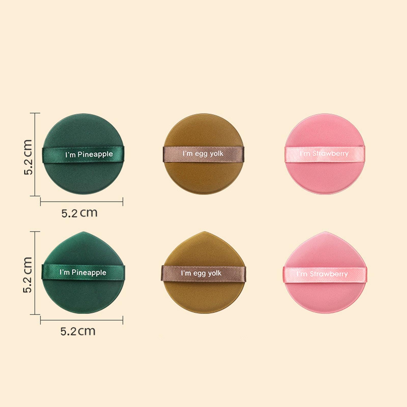 2x7Pcs Air Cushion Powder Puff Face Eyes Makeup Pads Air Cushion Makeup Sponge Pink with Bottle