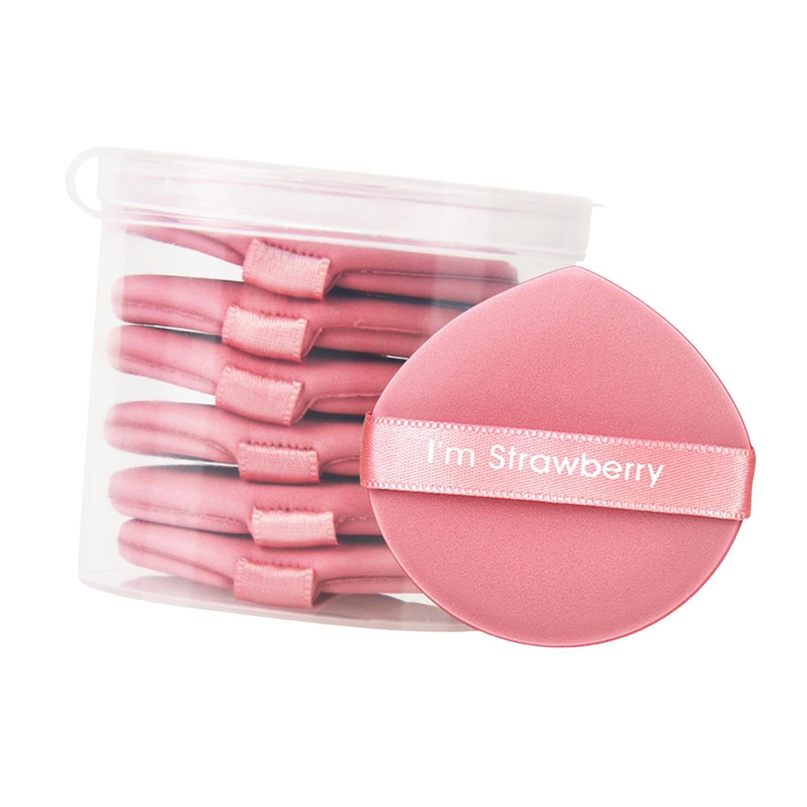 3x7Pcs Air Cushion Powder Puff Face Eyes Makeup Pads Air Cushion Makeup Sponge Pink with Bottle