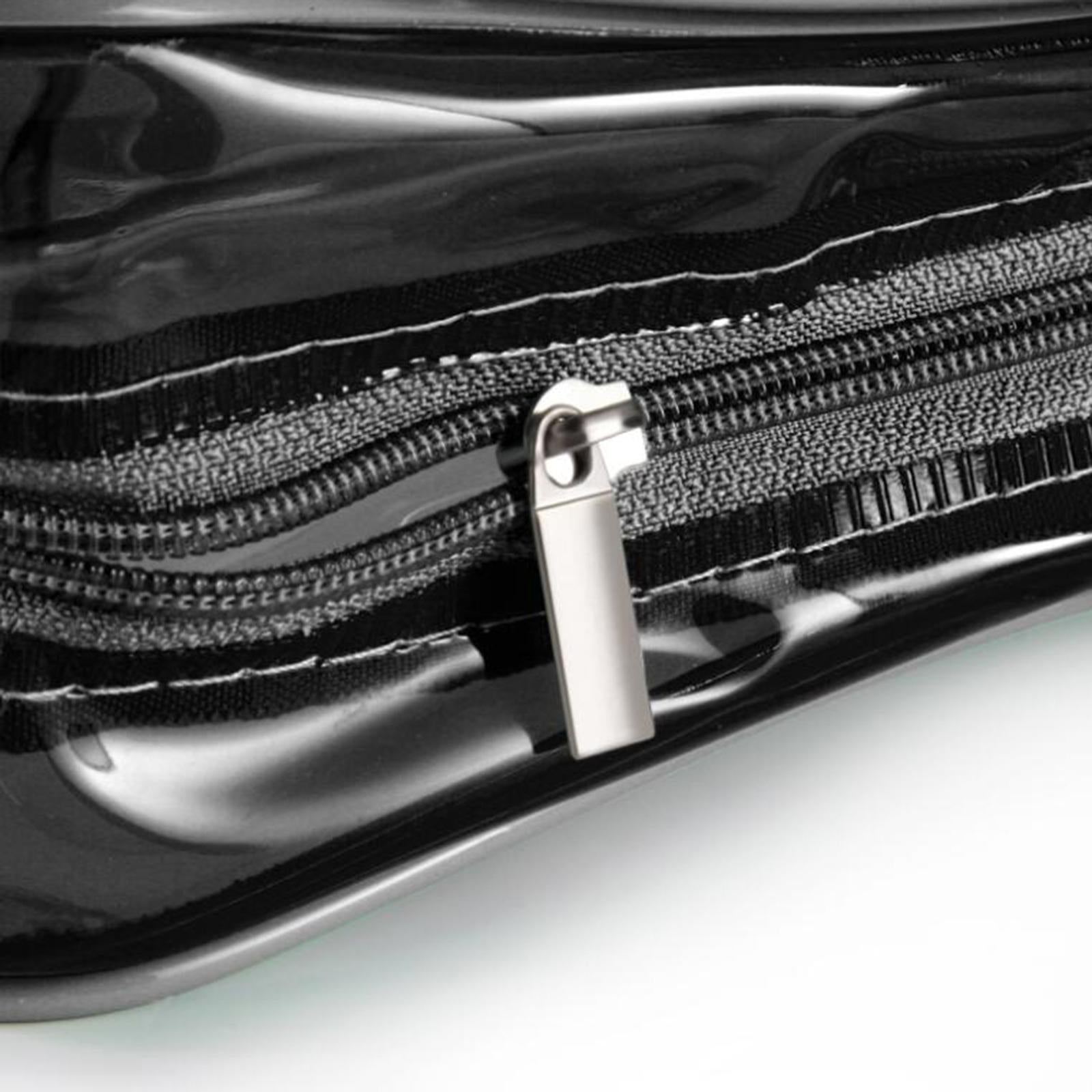 4xWaterproof Toiletry Bag Reusable Holder Container Beach Bag Clear Makeup Bag Black