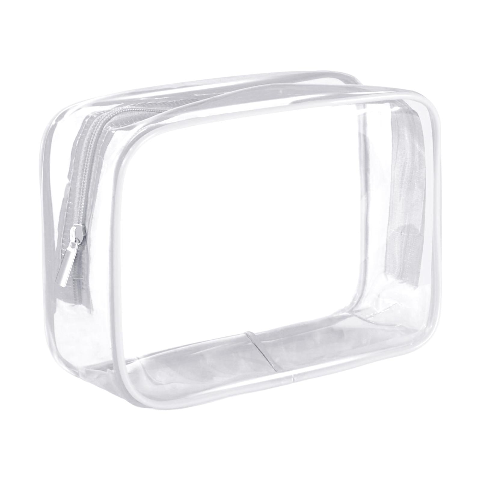 4xWaterproof Toiletry Bag Reusable Holder Container Beach Bag Clear Makeup Bag White