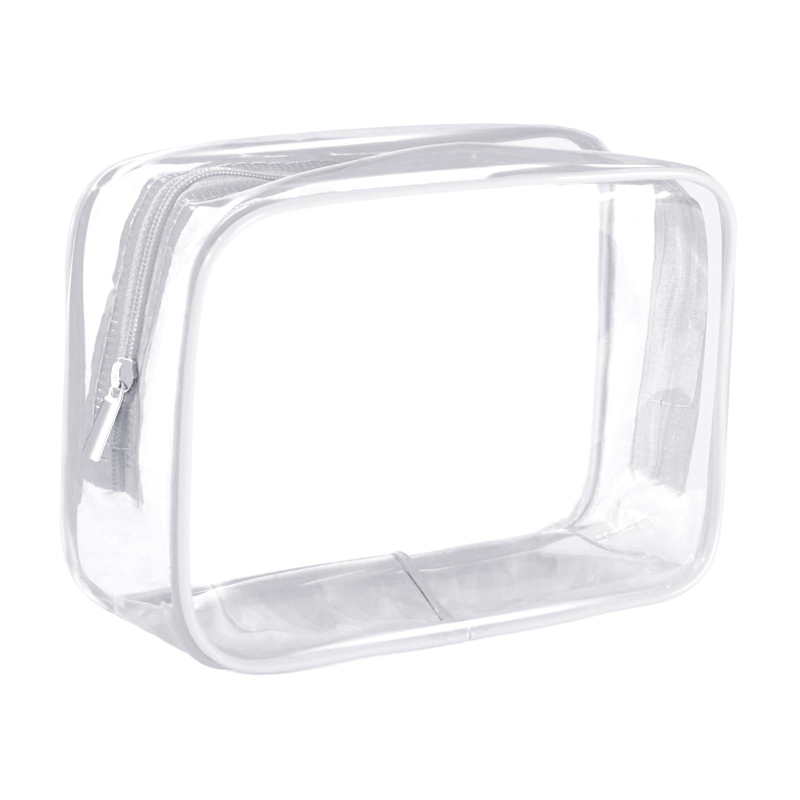 2xWaterproof Toiletry Bag Reusable Holder Container Beach Bag Clear Makeup Bag White