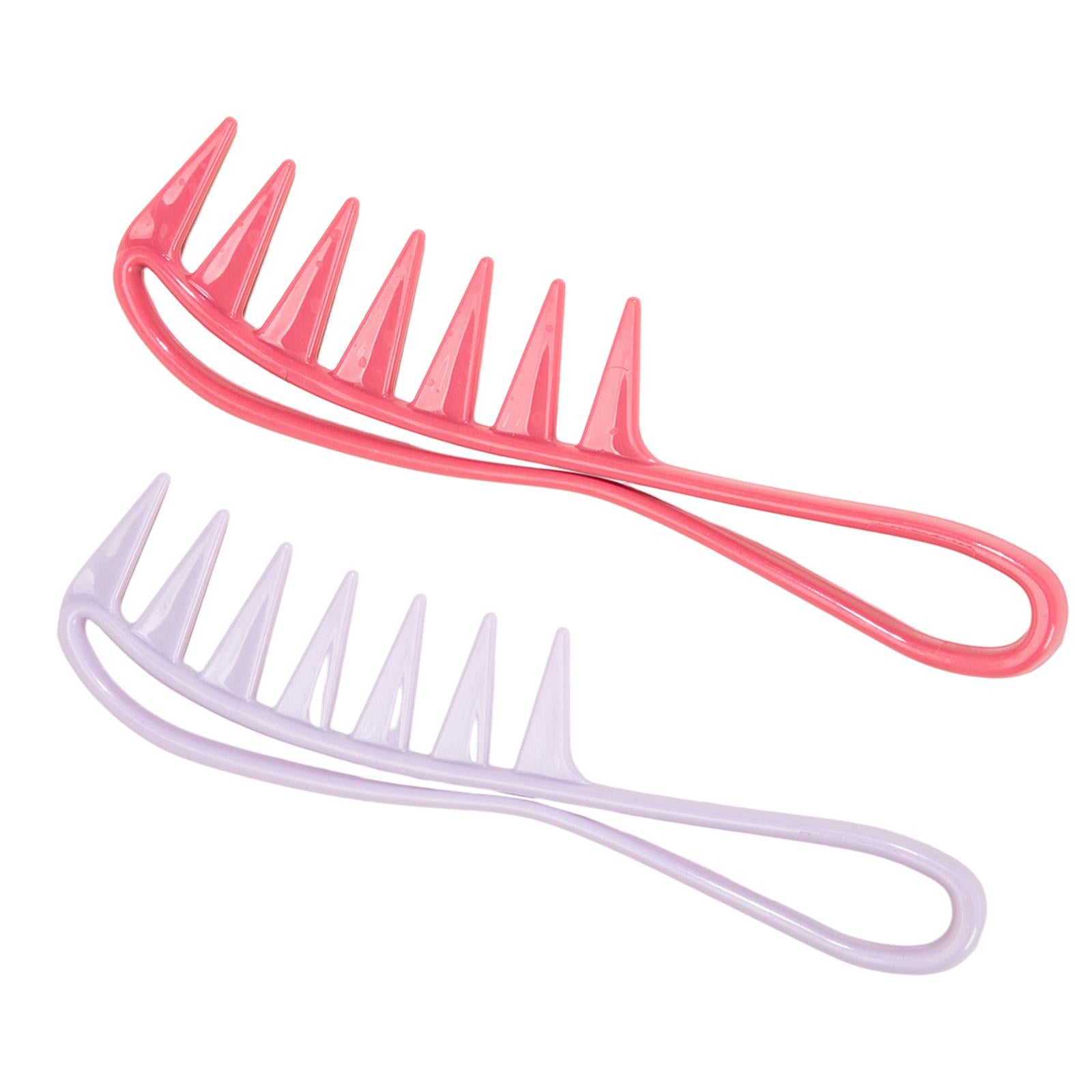 4xWide Tooth Comb Mini for Detangles Wet or Dry Hair Curly Wet Wavy Thick Hair Purple