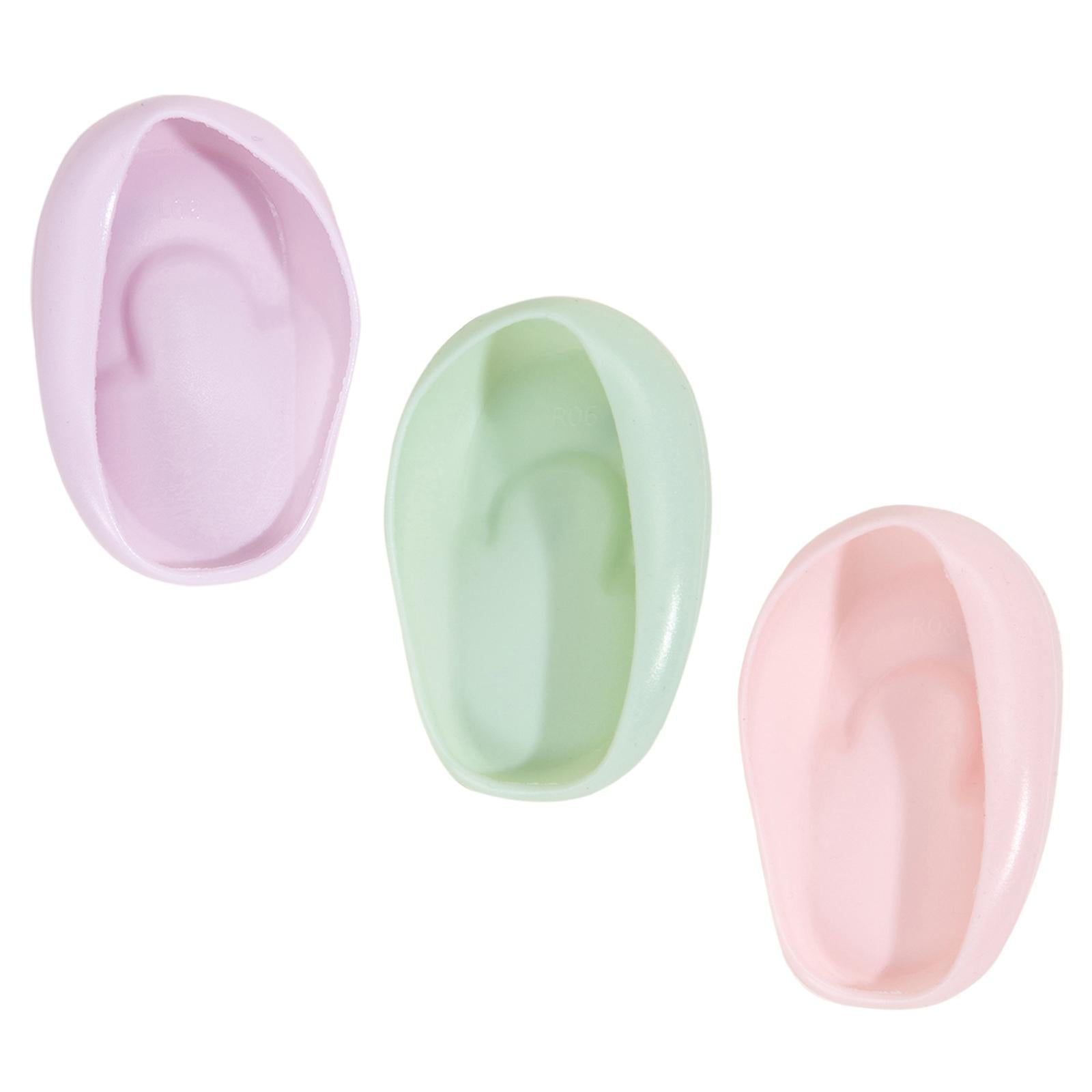 4x2x Silicone Ear Cover Protector Hair Dyeing Earmuffs for Home Use Hair Salon Purple