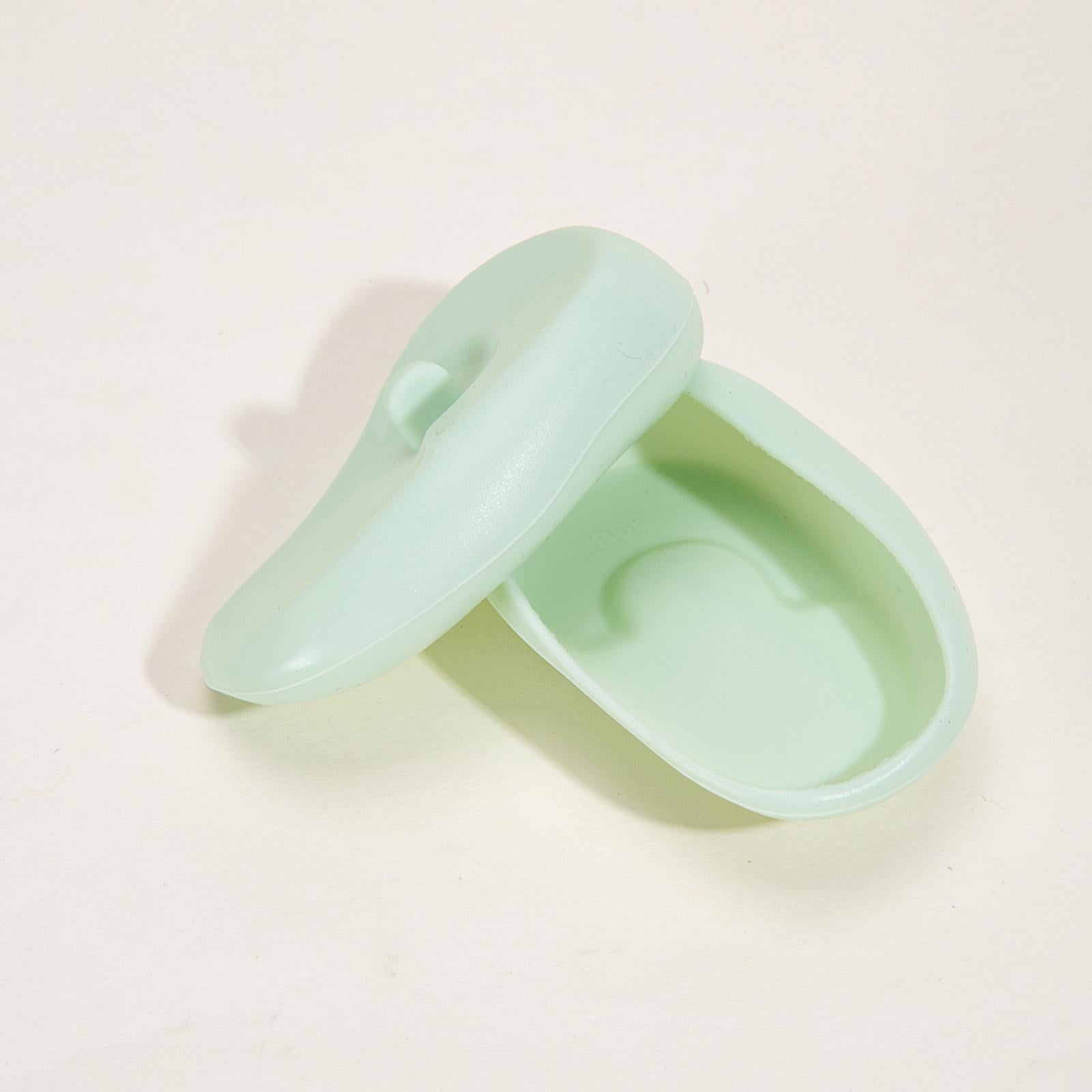 2x2x Silicone Ear Cover Protector Hair Dyeing Earmuffs for Home Use Hair Salon Green