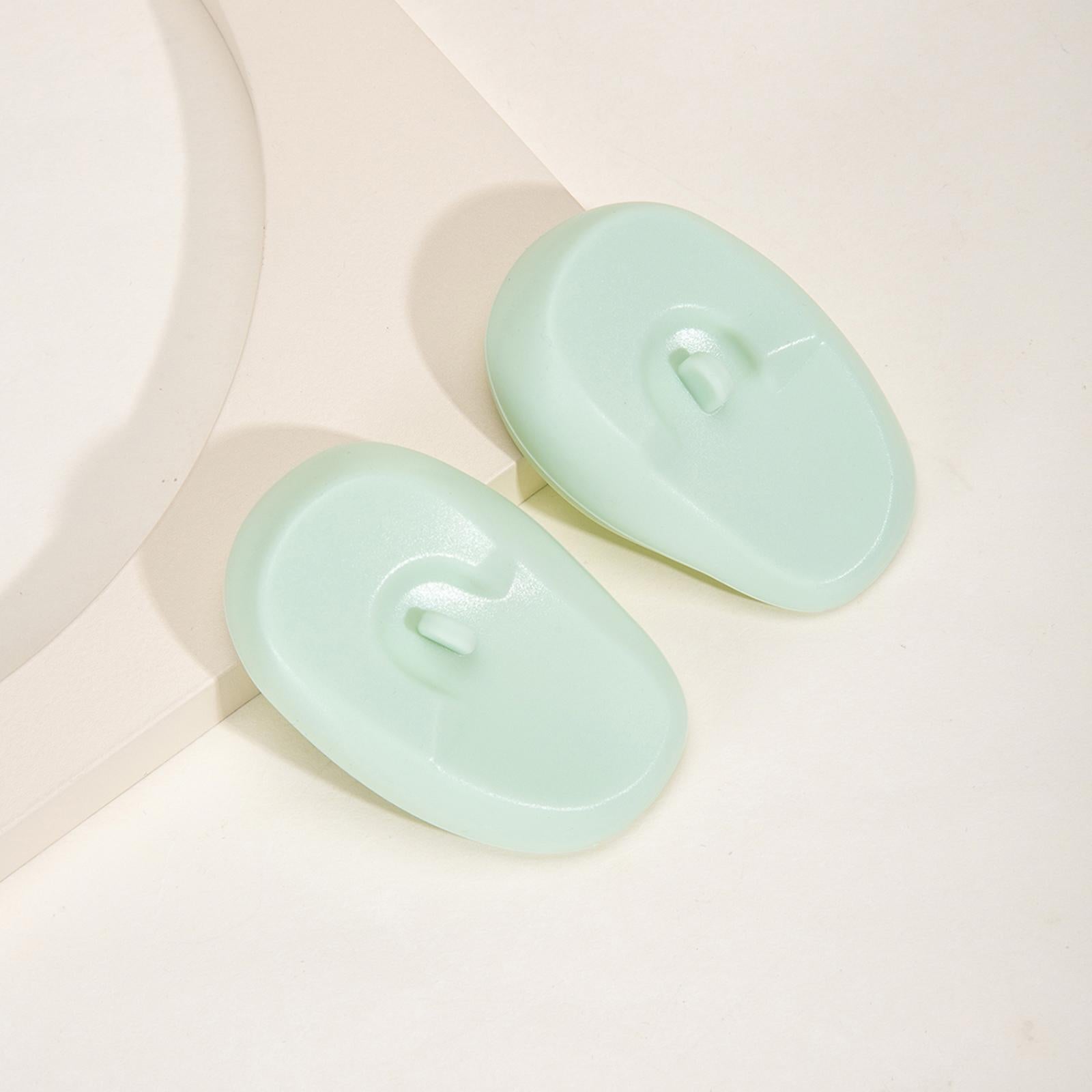 2x2x Silicone Ear Cover Protector Hair Dyeing Earmuffs for Home Use Hair Salon Green