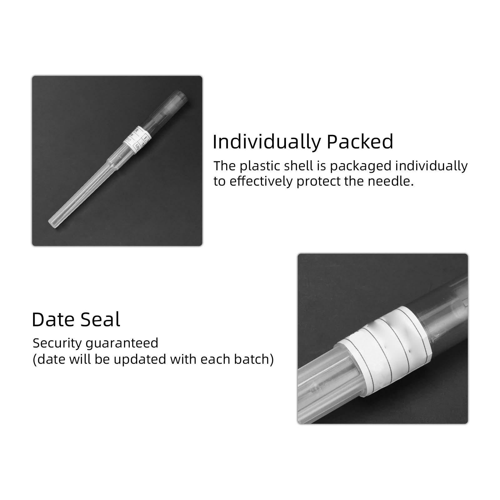 2xBody Piercing Needles for Belly Navel Piercings Tattoo Piercings Tool grey