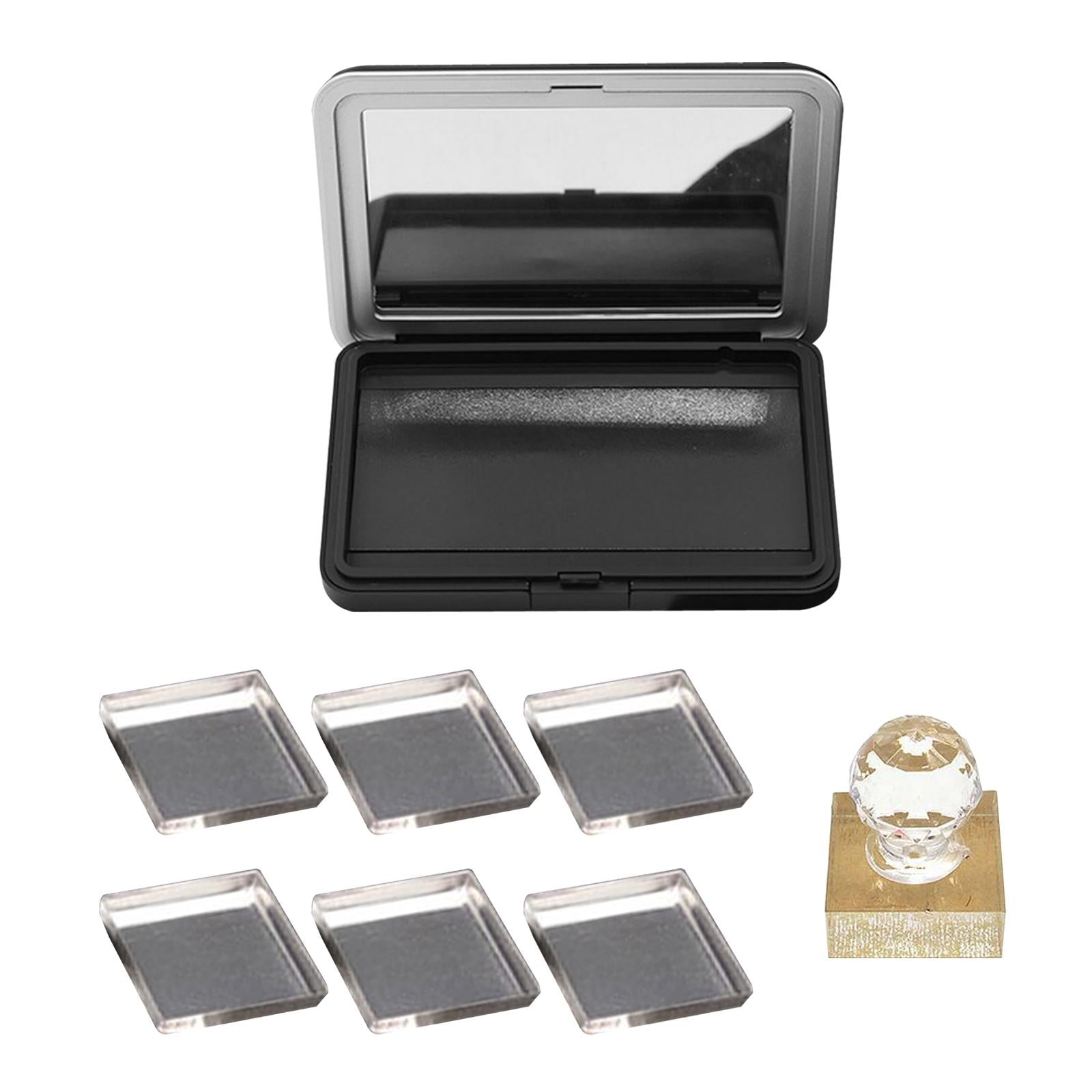 4xEmpty Eyeshadow Palette Compact Makeup Palette for Eyeshadow Lipstick Powder Style A 